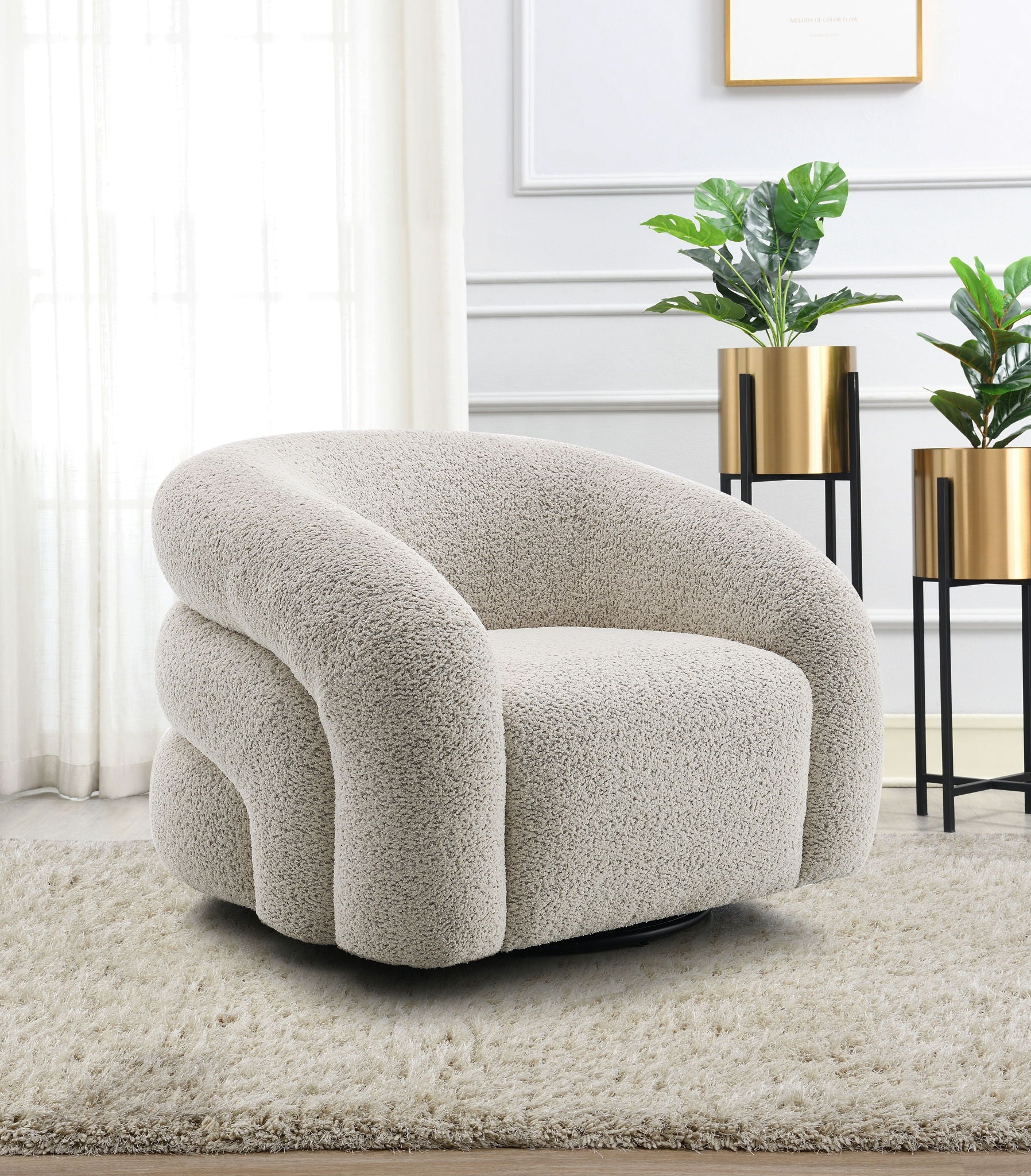 Irma - Chair With Swivel - Gray - Best Buy Furniture