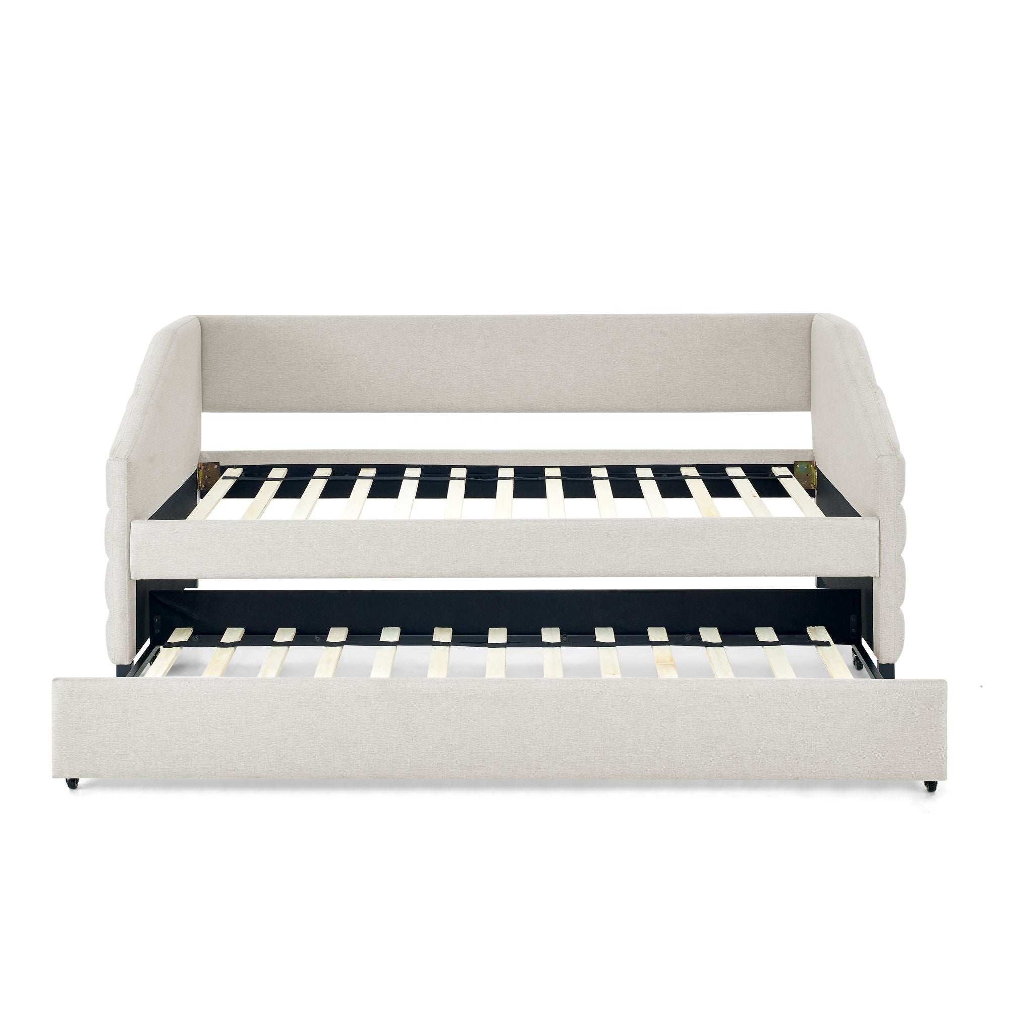 Elegant Daybed With Trundle Upholstered Tufted Sofa Bed
