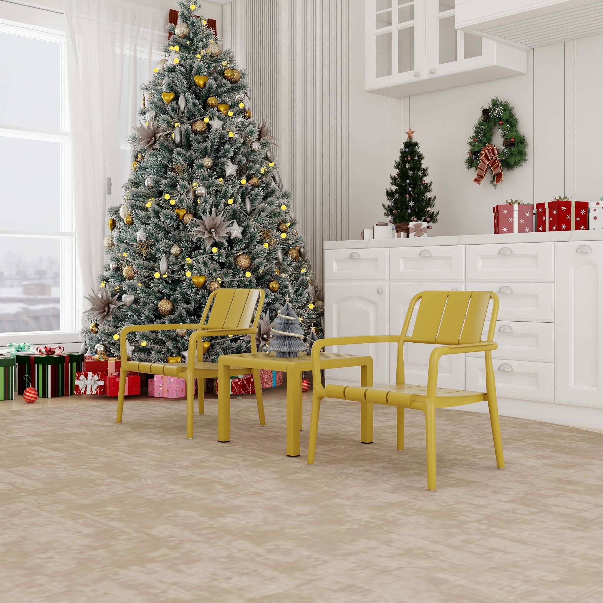 3 Piece Indoor / Outdoor Leisure Table And Chair Set