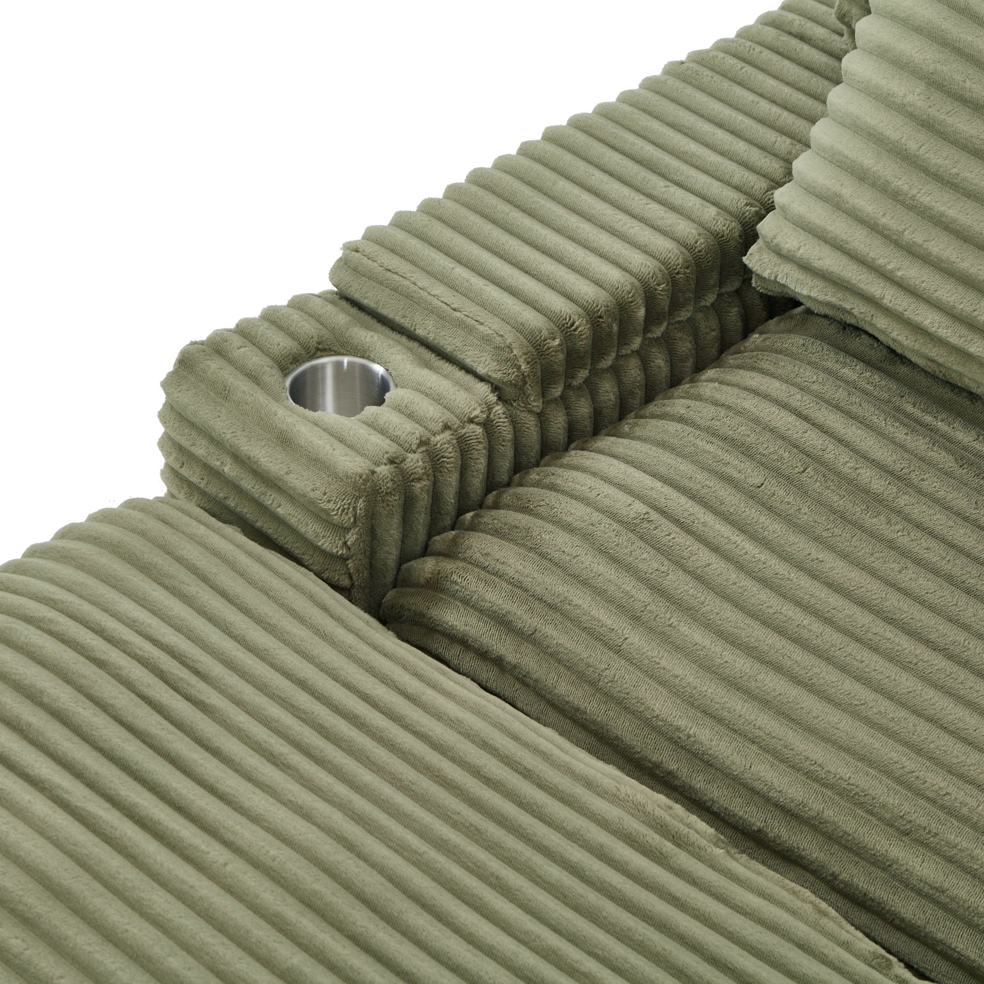 Convertible Loveseat Sofa With Storage, USB Ports, Cup Holders