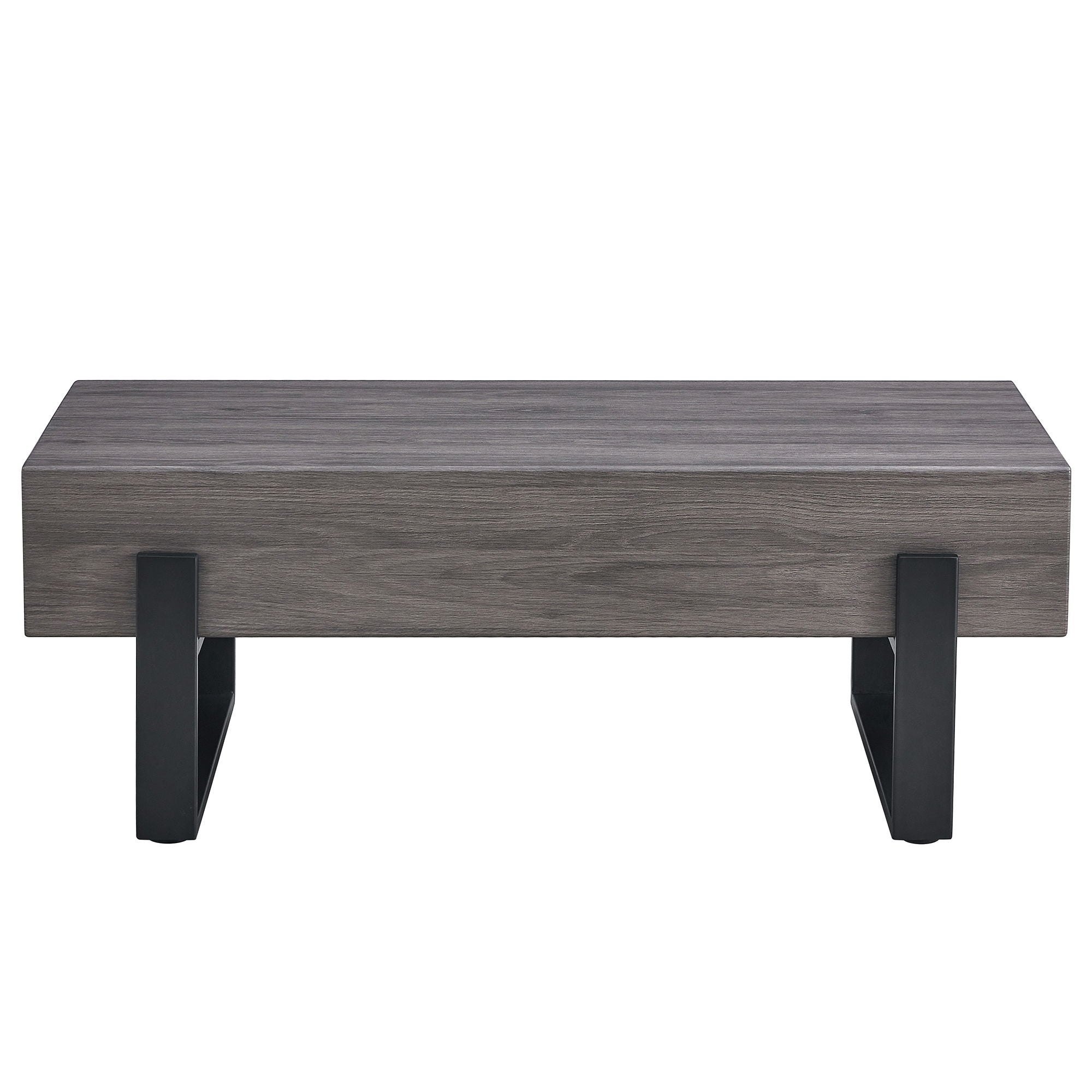 Rustic Coffee Table With Metal Legs
