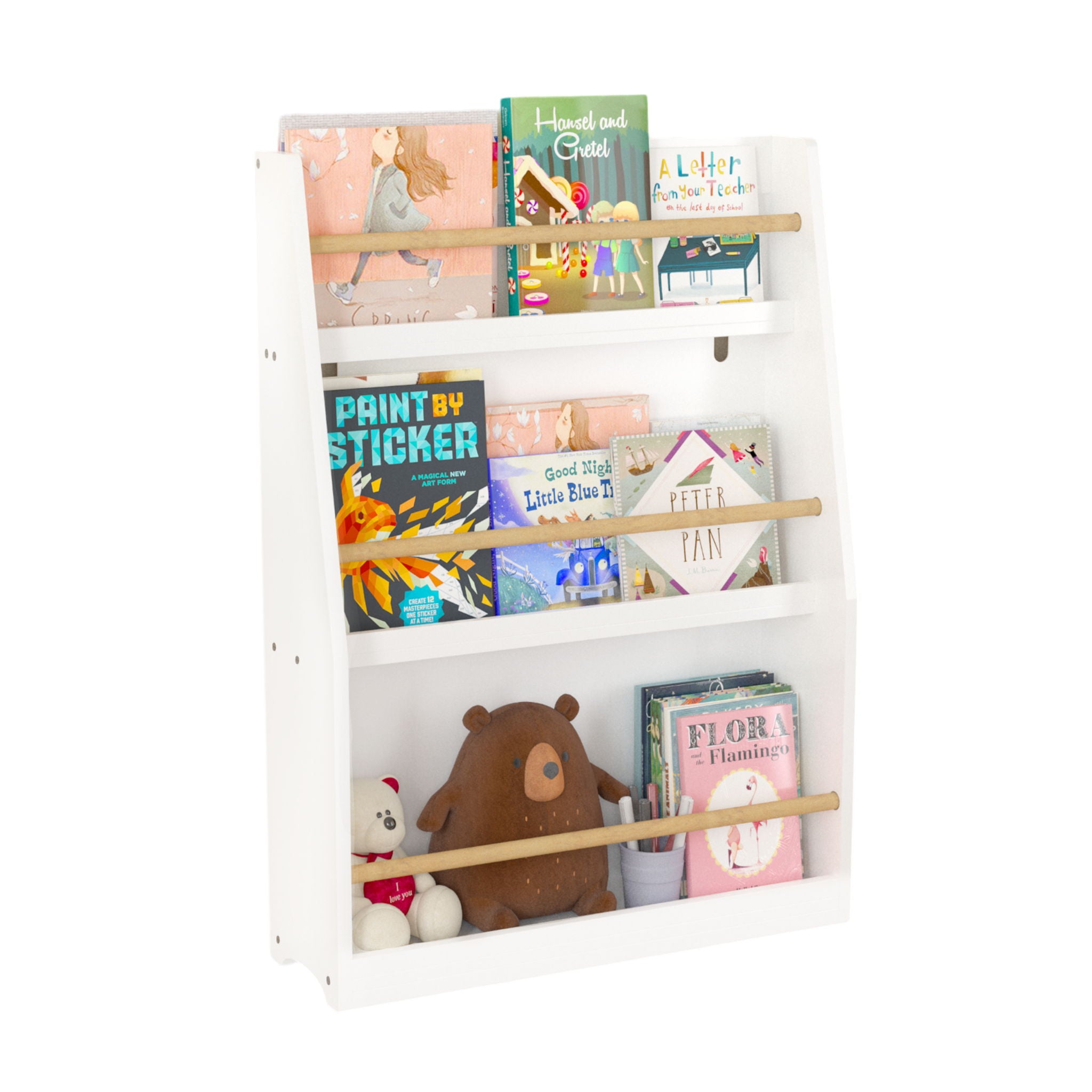 3 Tier Book Shelf, Compact Storage For Bedrooms