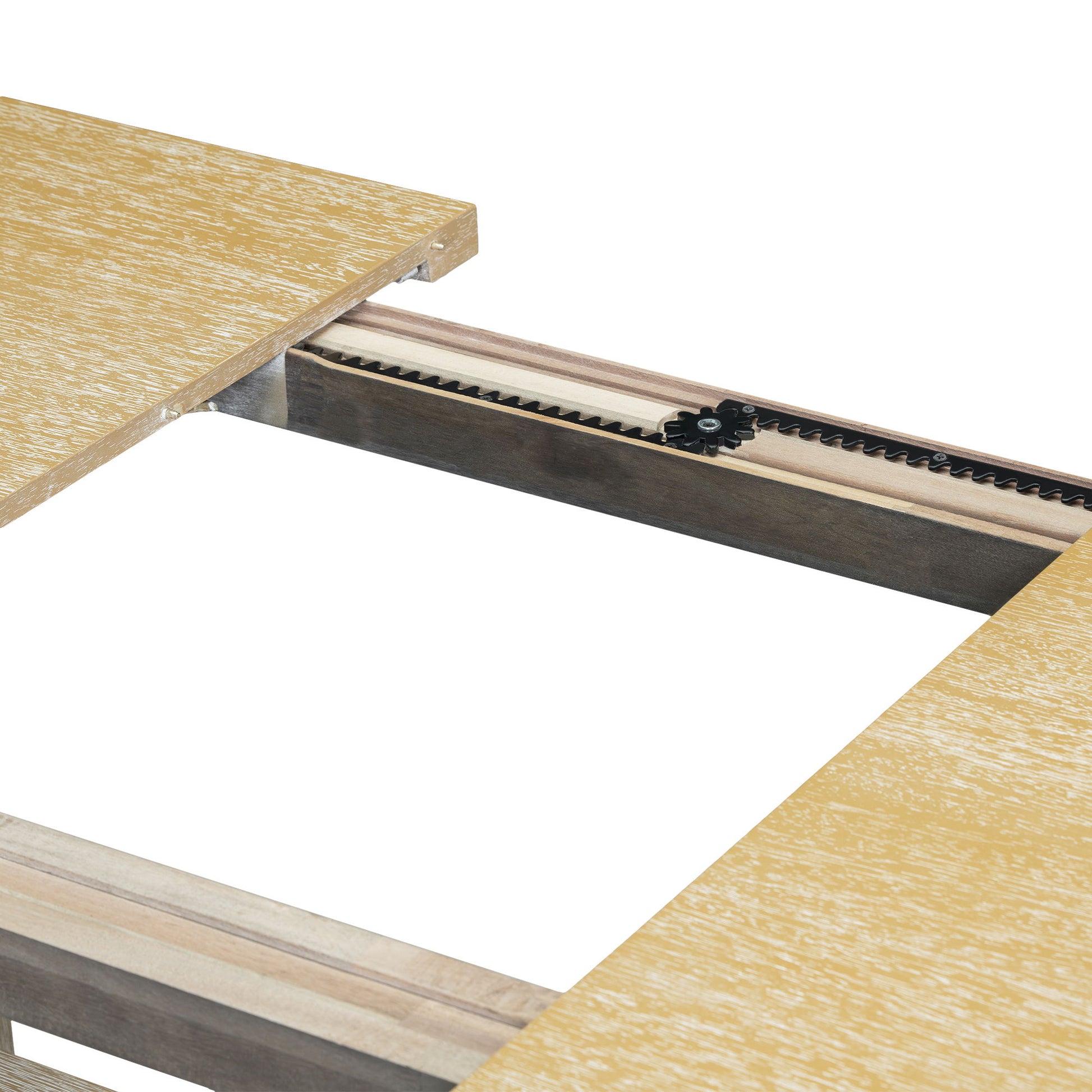 Topmax - 6 Piece Farmhouse Extendable Dining Table Set Trestle Kitchen Table Set With Removable Leaf And Upholstered Dining Chair And Bench For Dining Room - Best Buy Furniture