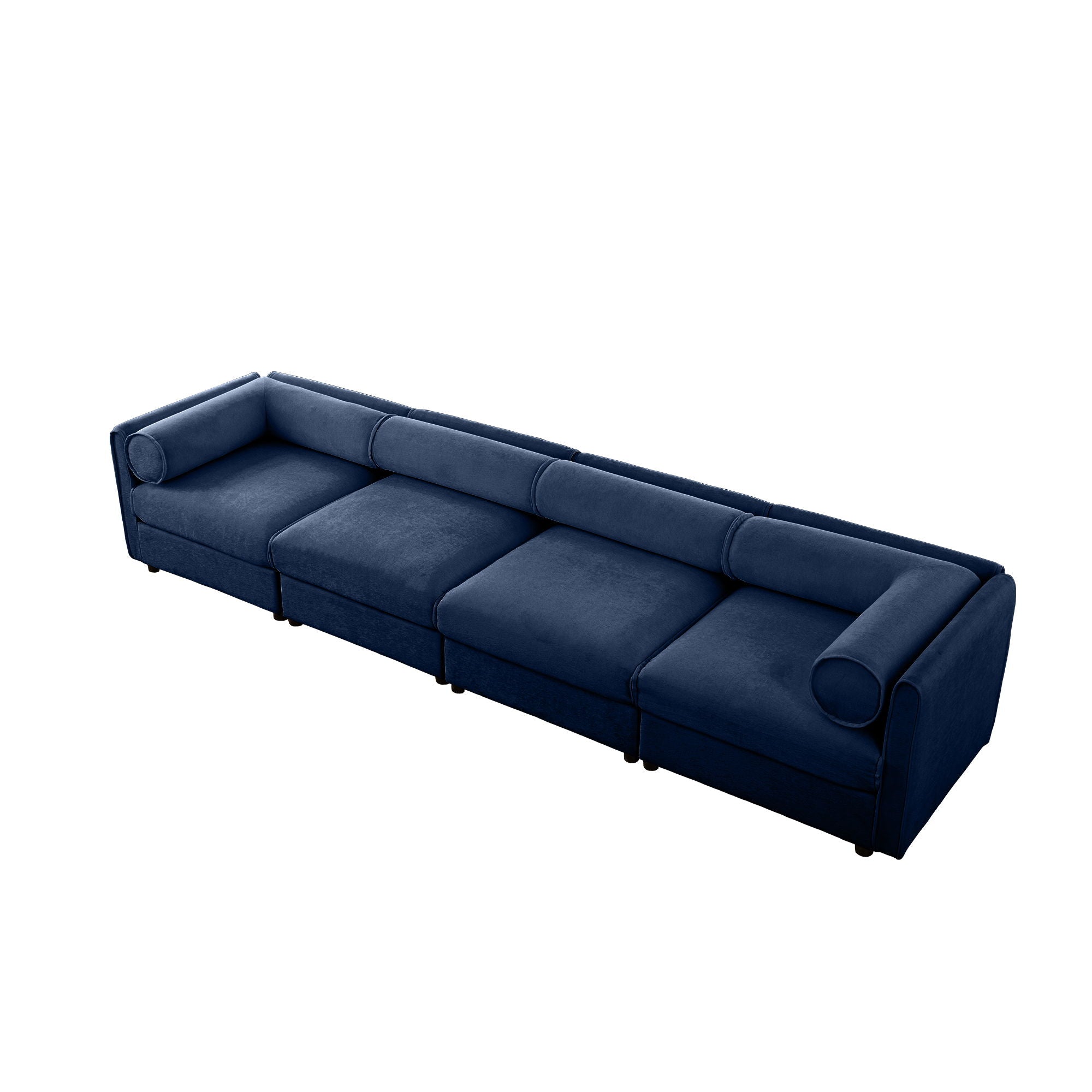 Stylish Chenille Sofa With Storage Seat And Cylindrical Backrest - Best Buy Furniture