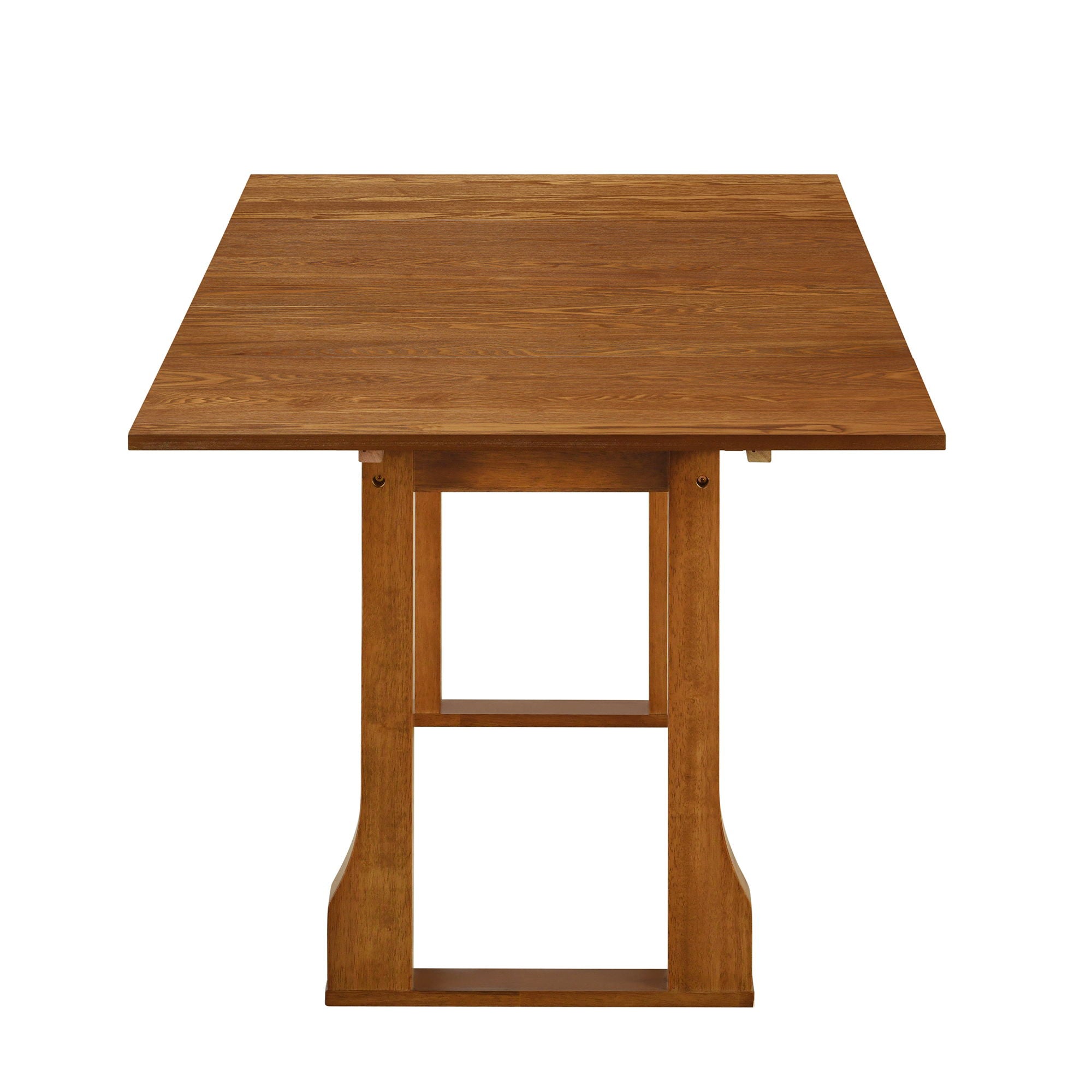 6 Piece Extendable Dining Table Set With 4 Wicker Back Upholstered Dining Chairs And Long Bench, 2 Removable Leaf