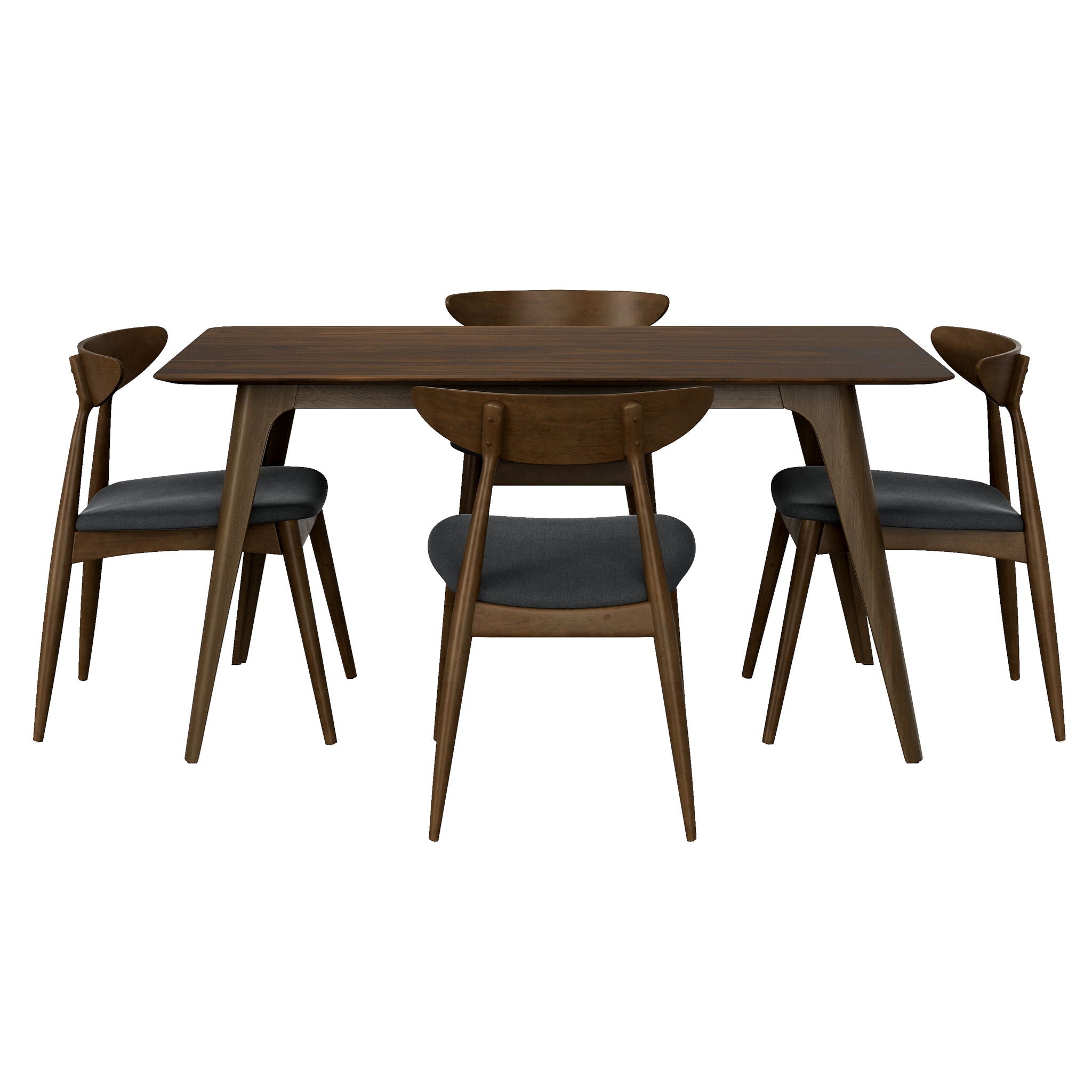 5 Piece Dining Set With Ergonomic Chairs