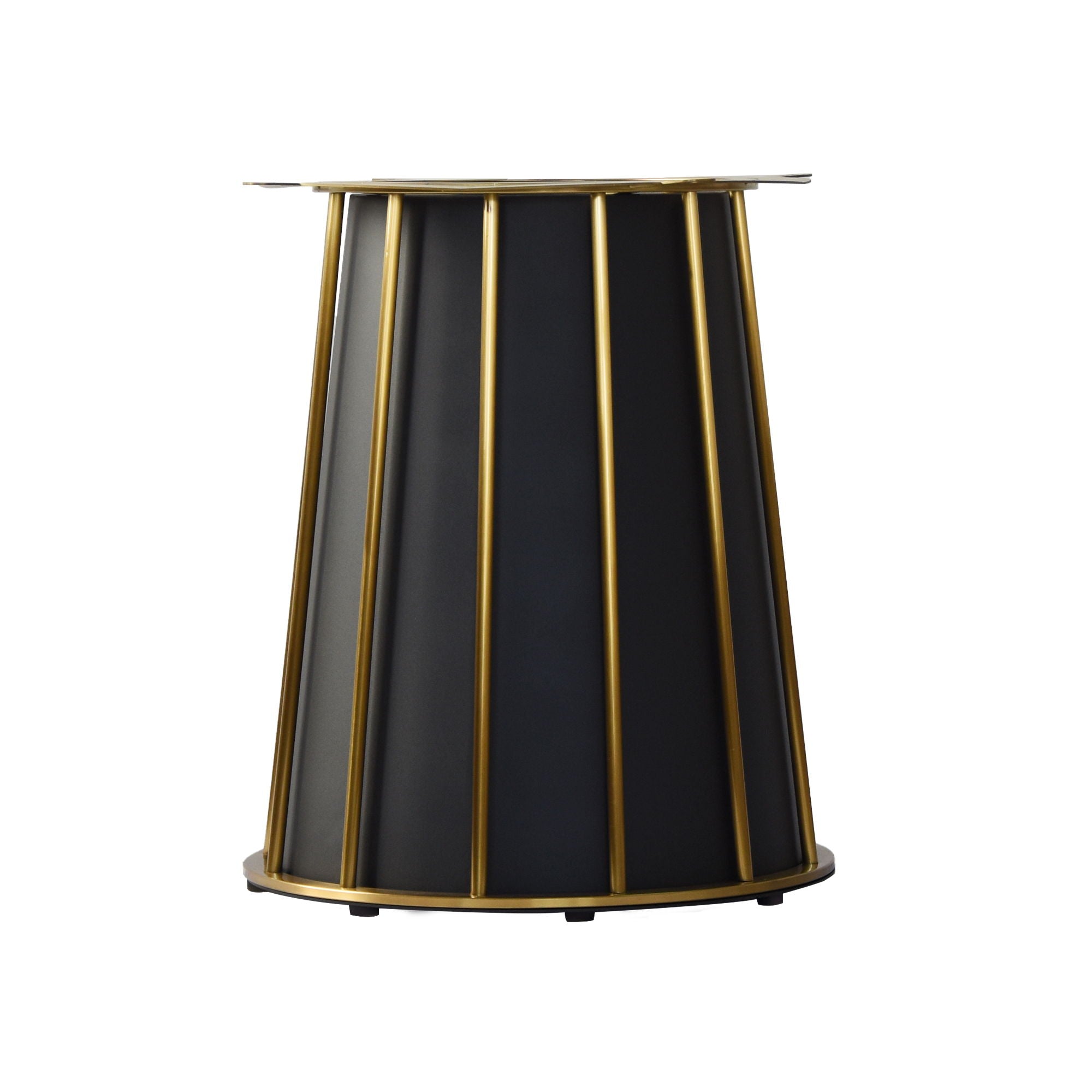 59.05" Modern Artificial Stone Round Panel Metal Iron Base Dining Table, Can Accommodate 8 People Artificial Stone Turntable (Not Including Chairs) - White / Black - Best Buy Furniture