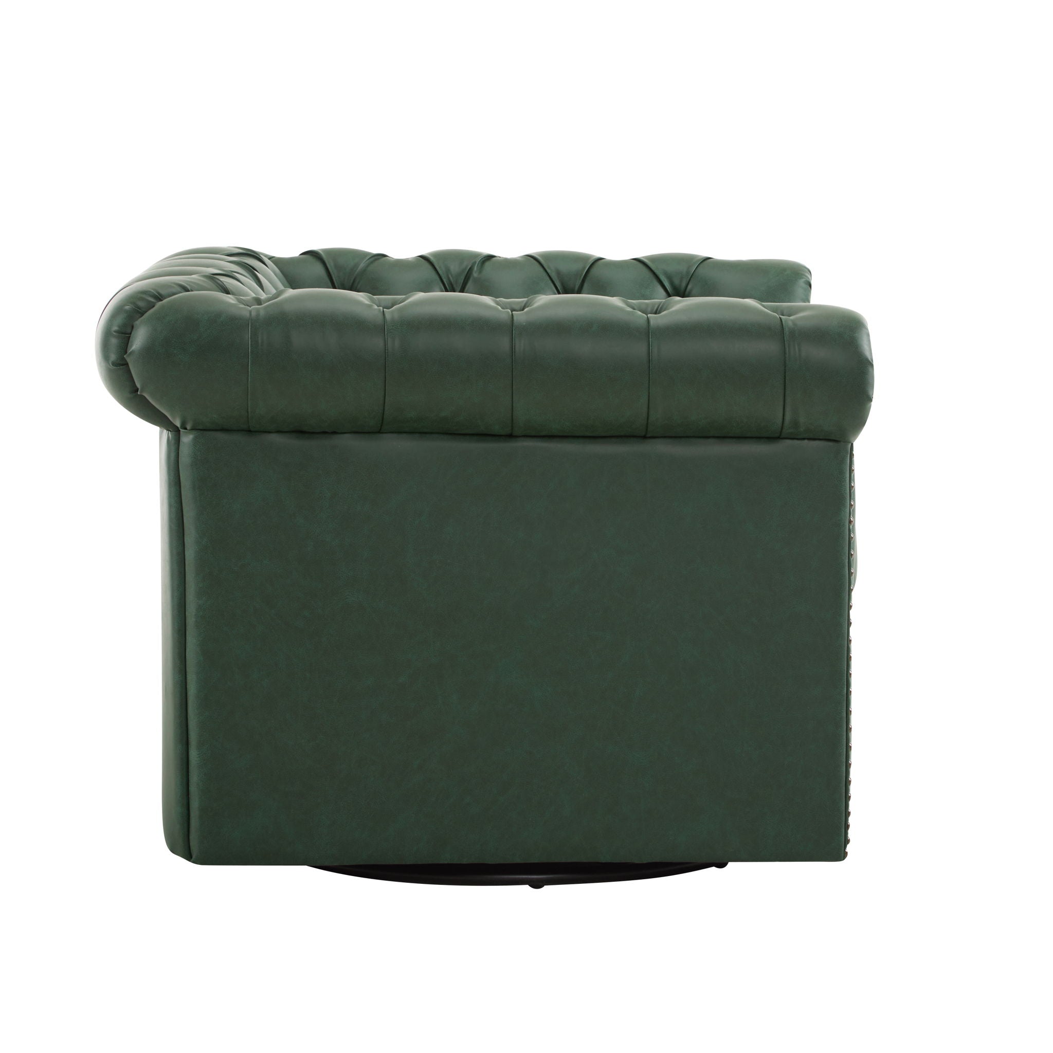 Chesterfield Style Swivel Club Chair With Button Tufted