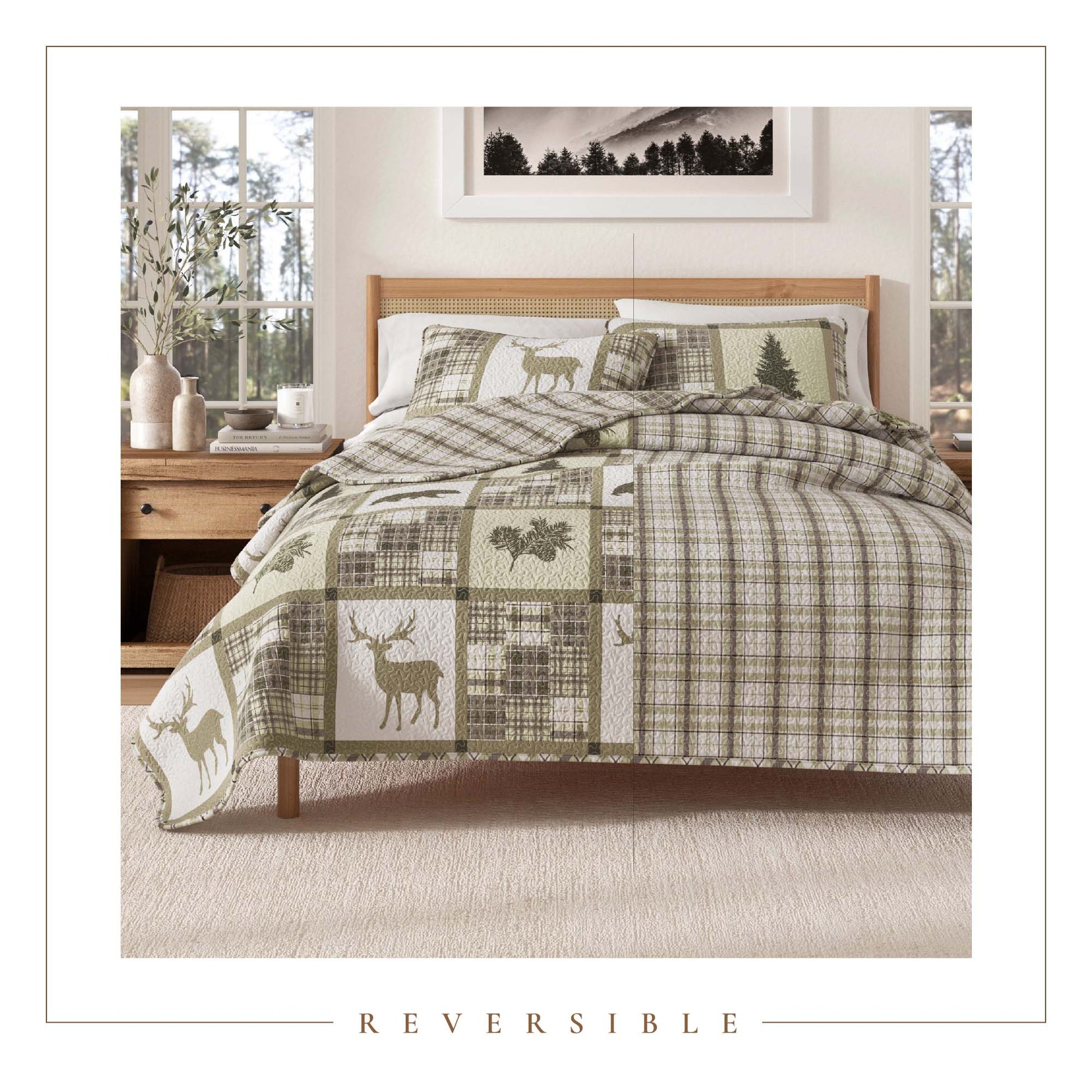 3-Piece Lodge Quilt - Stonehurst Collection - Best Buy Furniture