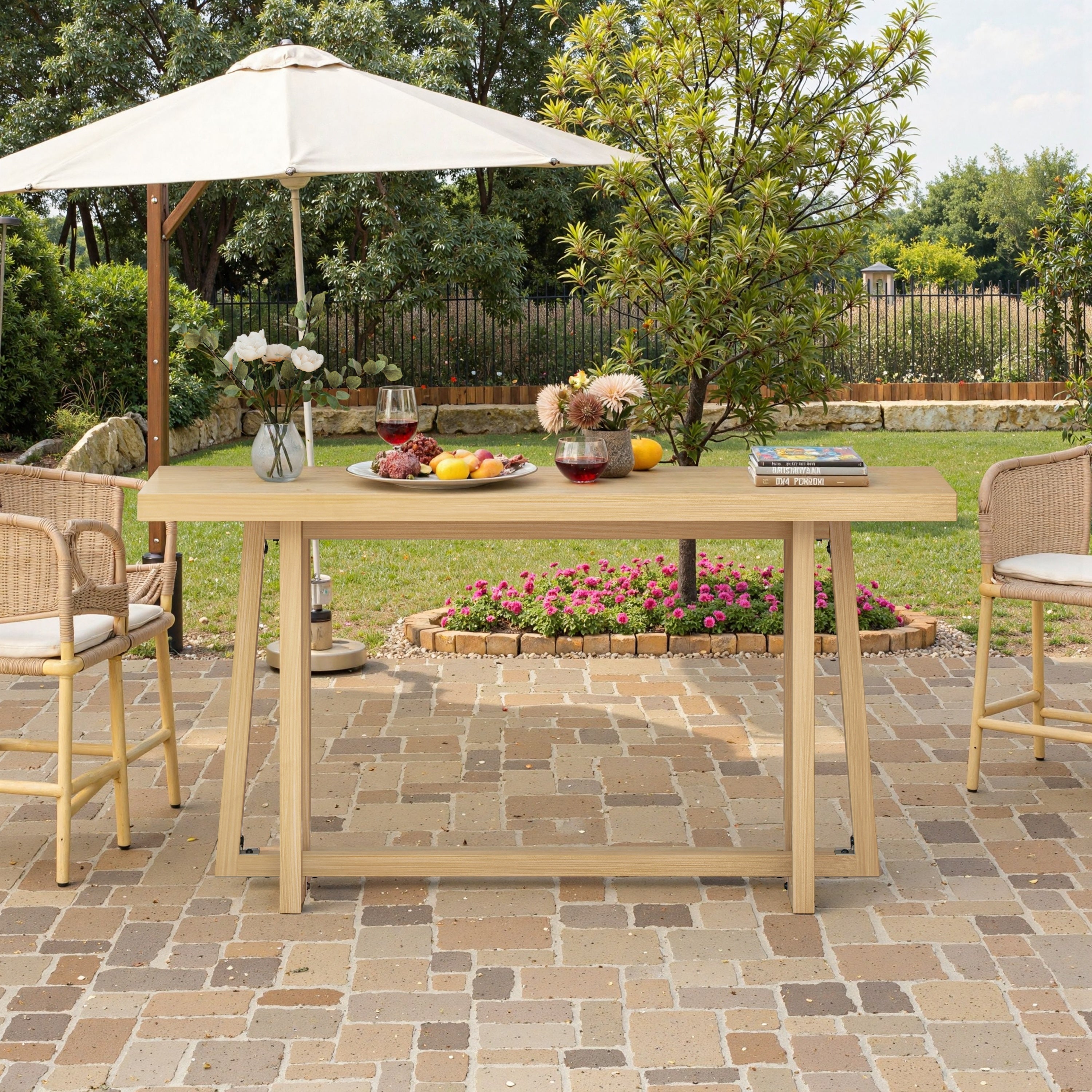 59.84'' Console Table - Natural Finish