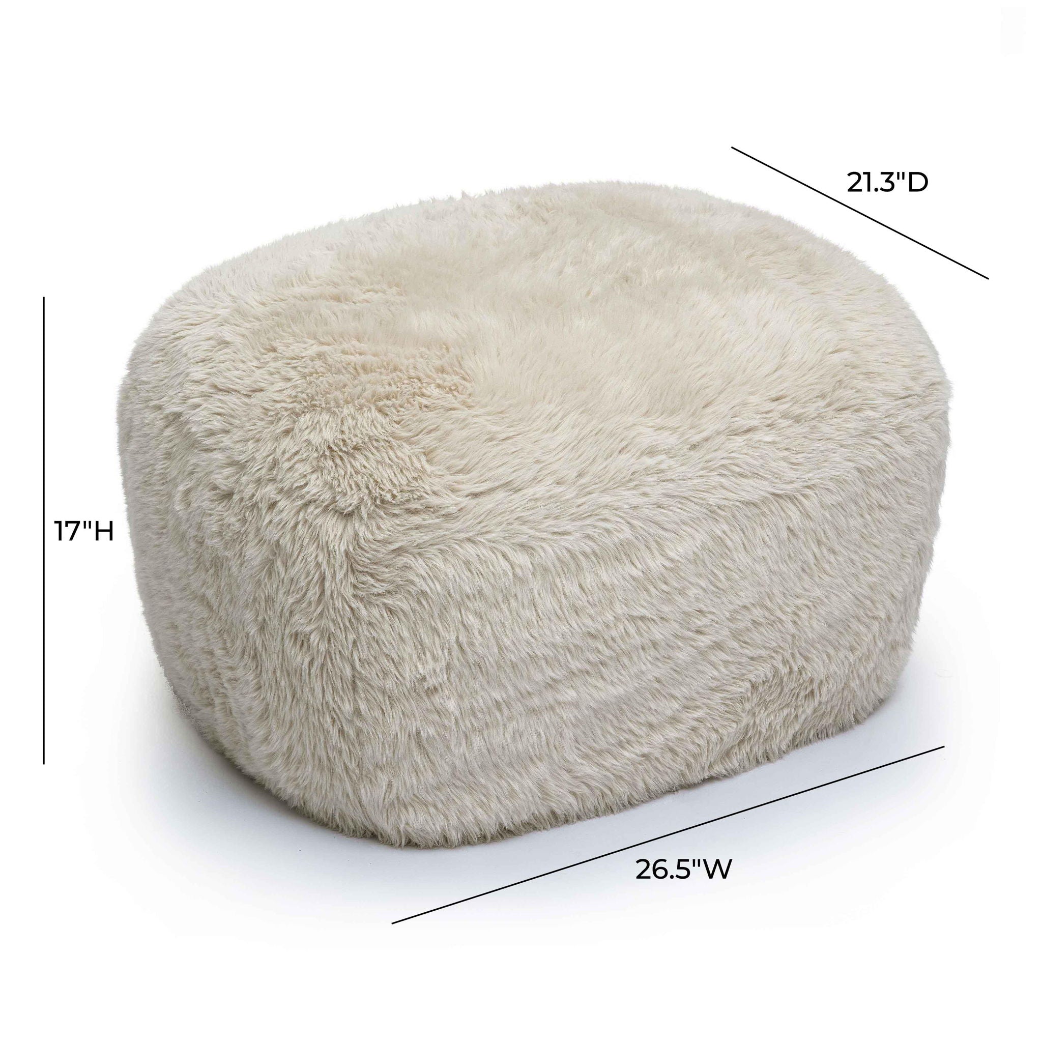 Britt - Vegan Shearling Ottoman
