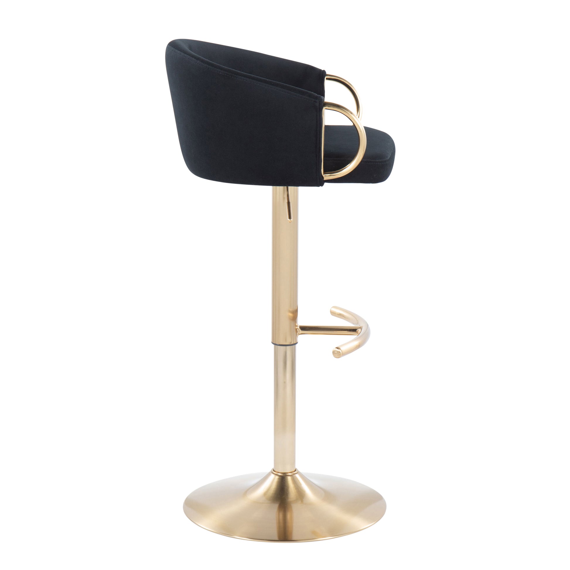 Claire - Contemporary / Glam Adjustable Bar Stool (Set of 2) - Best Buy Furniture