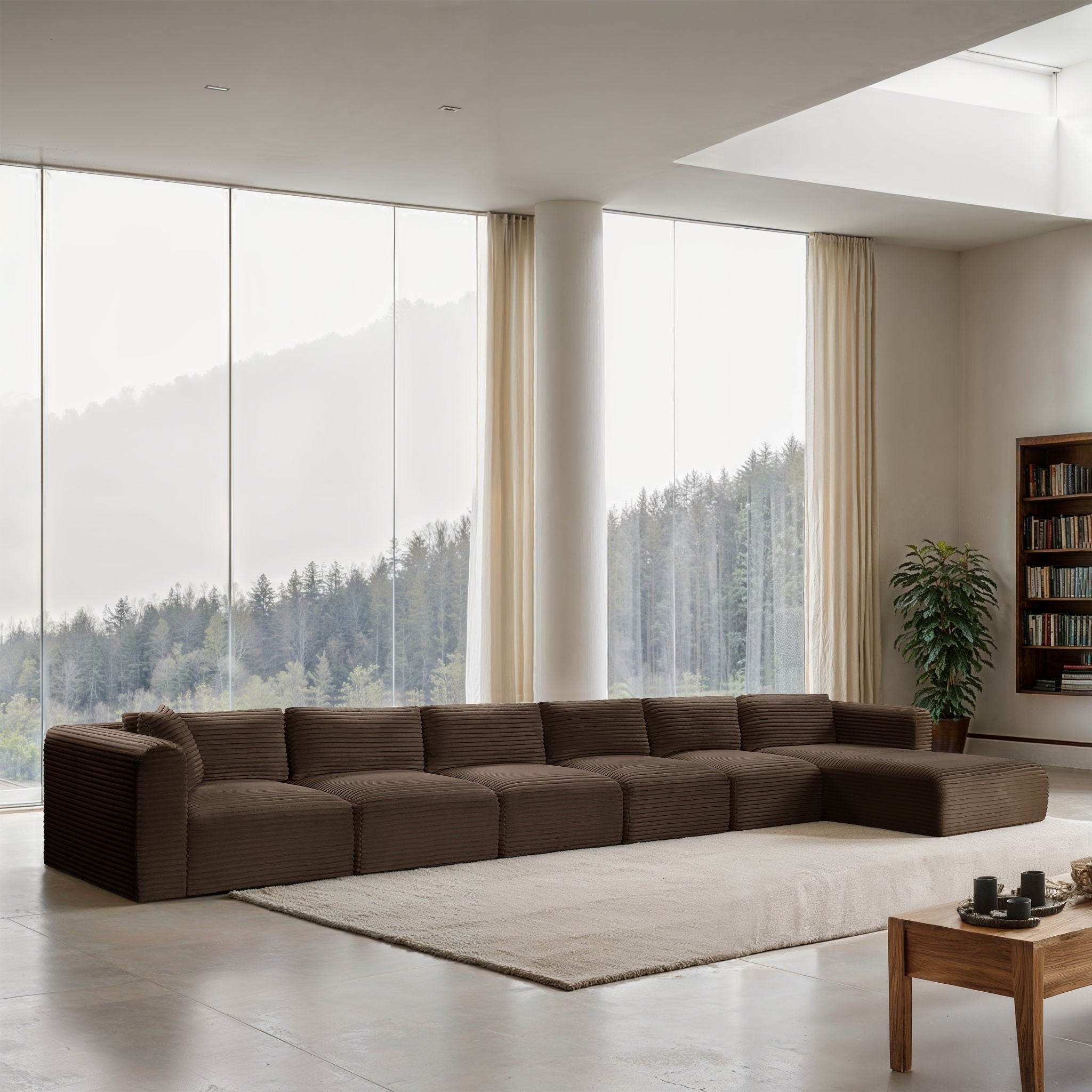 Shaggy - 6 Piece Modular Sectional With Chaise