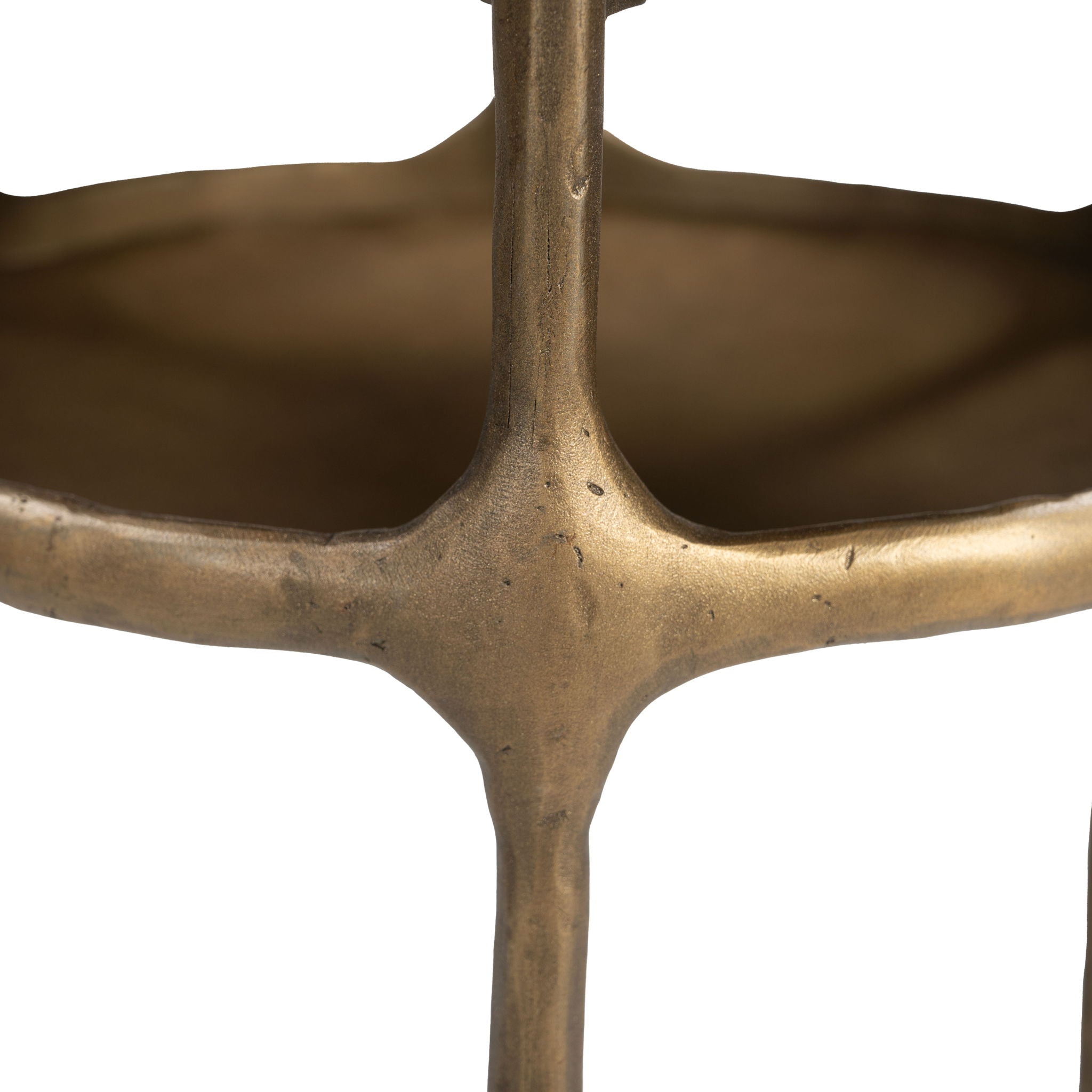 Bild - Side Table - White & Brass