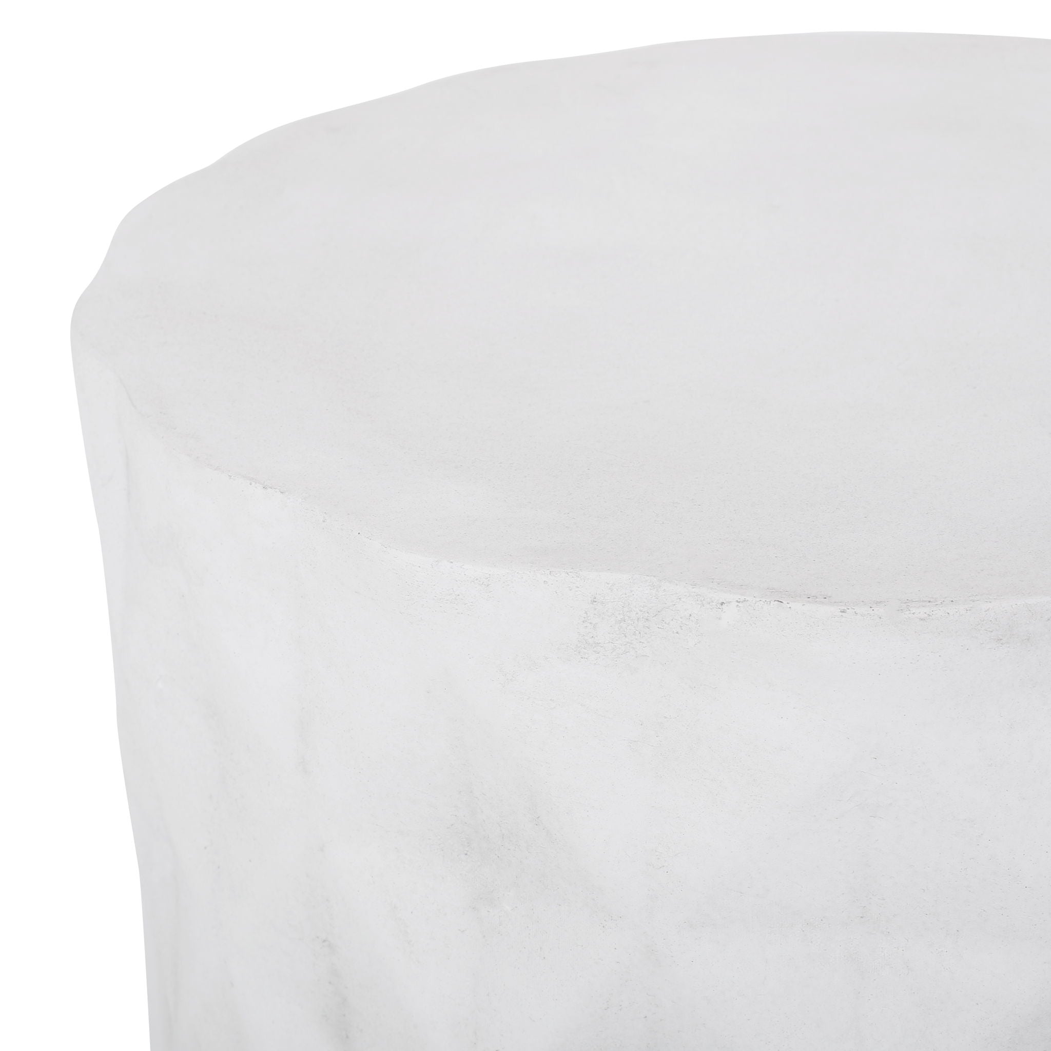 Outdoor Lightweight Concrete, Side Table - Antique White