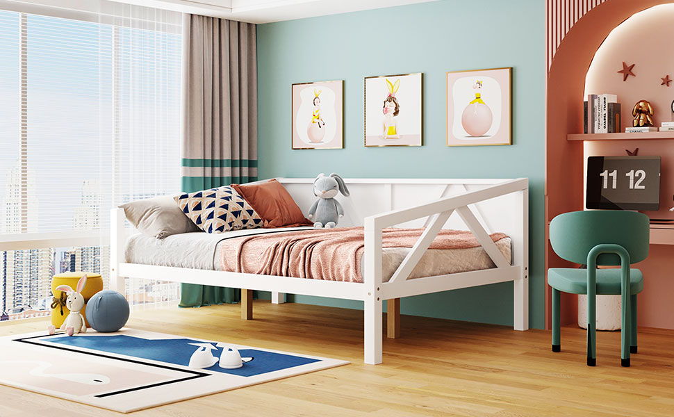 Elegant Design Daybed With Slat Support