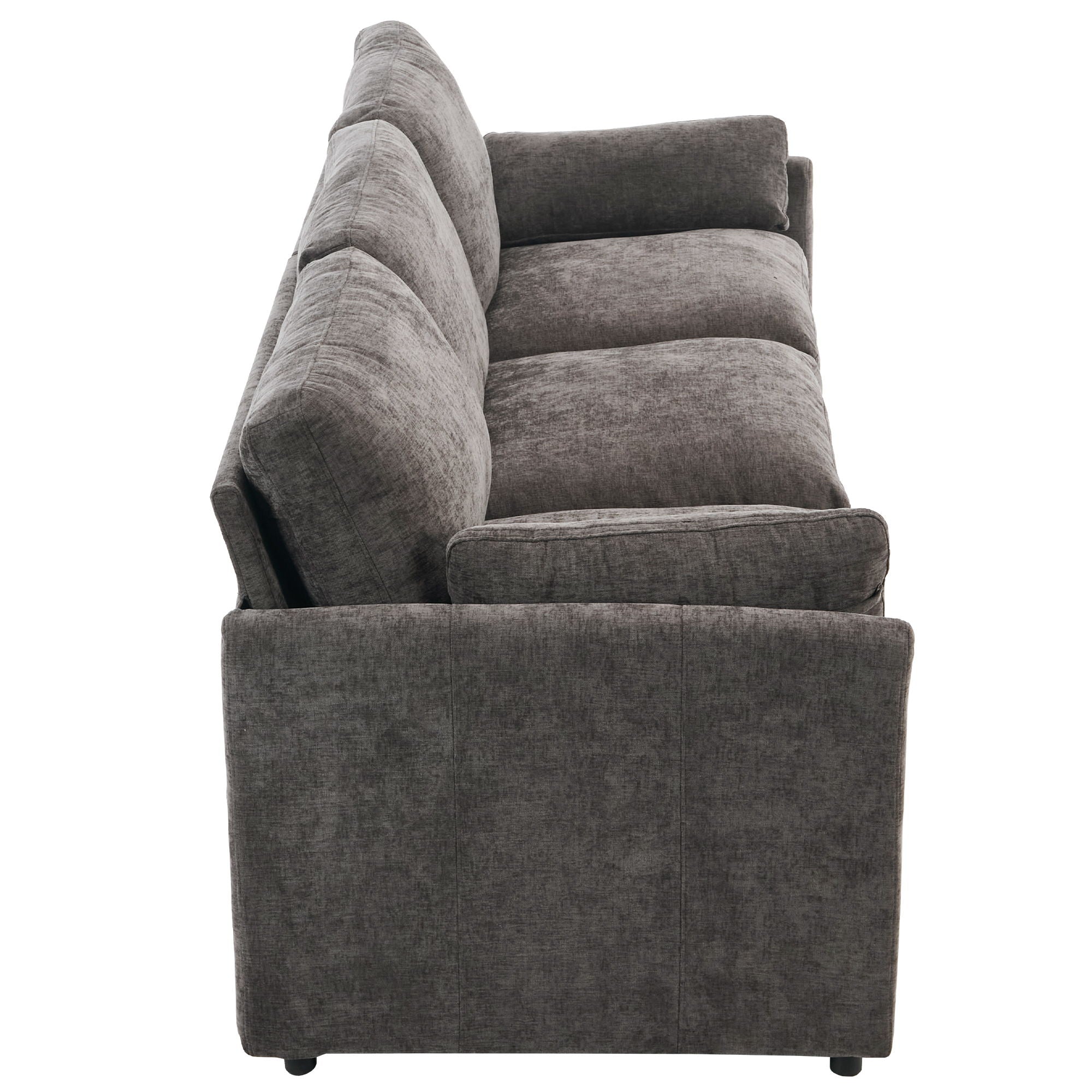 Cozy Upholstered 3 Seater Sofa With Double Cushion