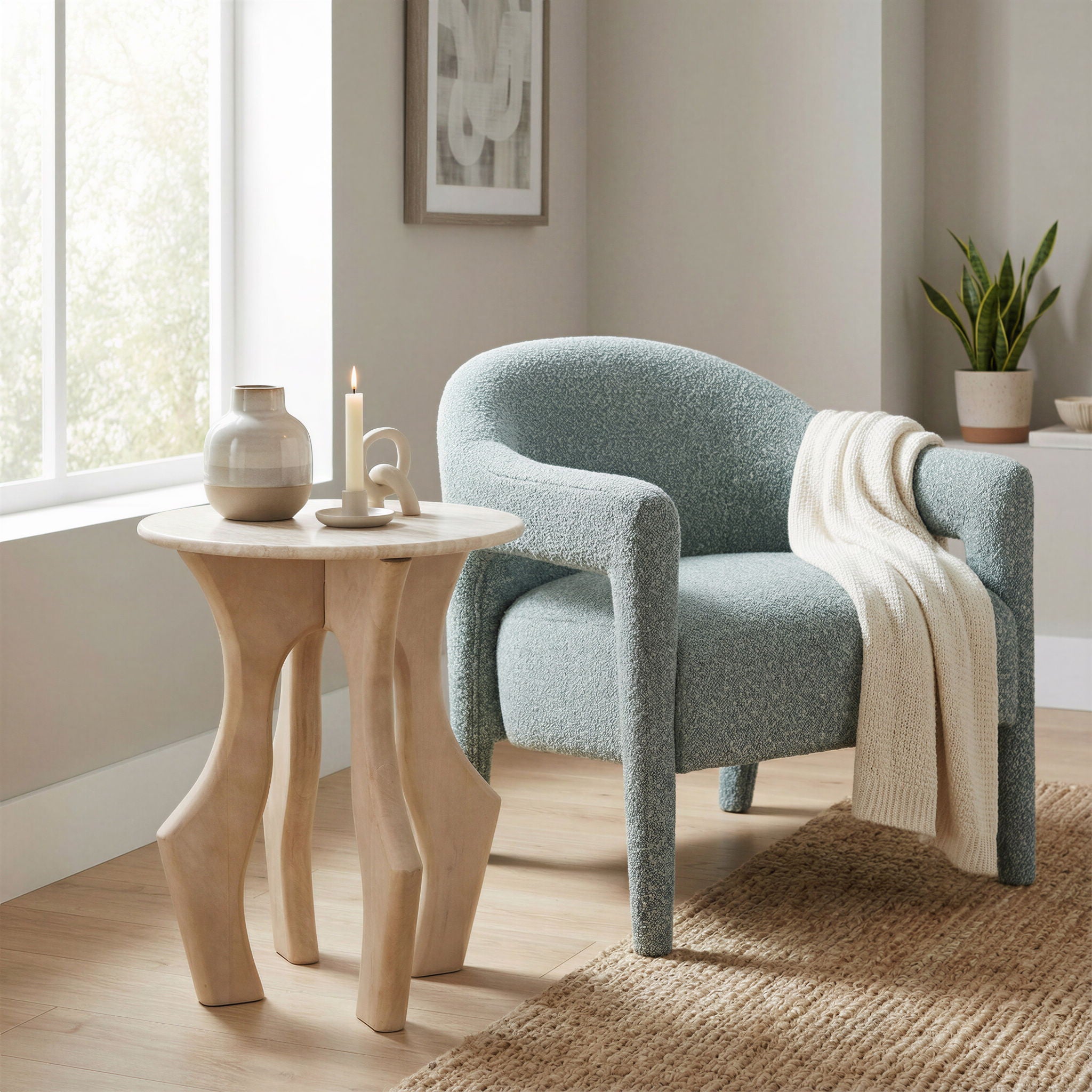 Eluma - Accent Chair - Dusty Teal