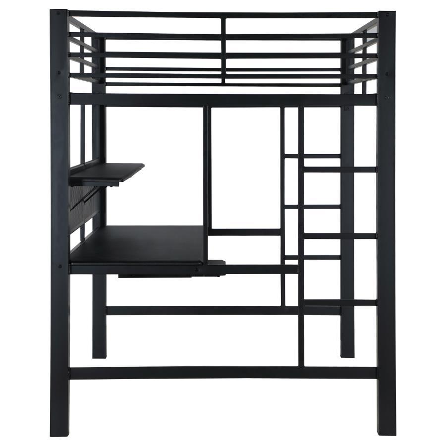 Avalon - Full Workstation Loft Bed - Black - Best Buy Furniture
