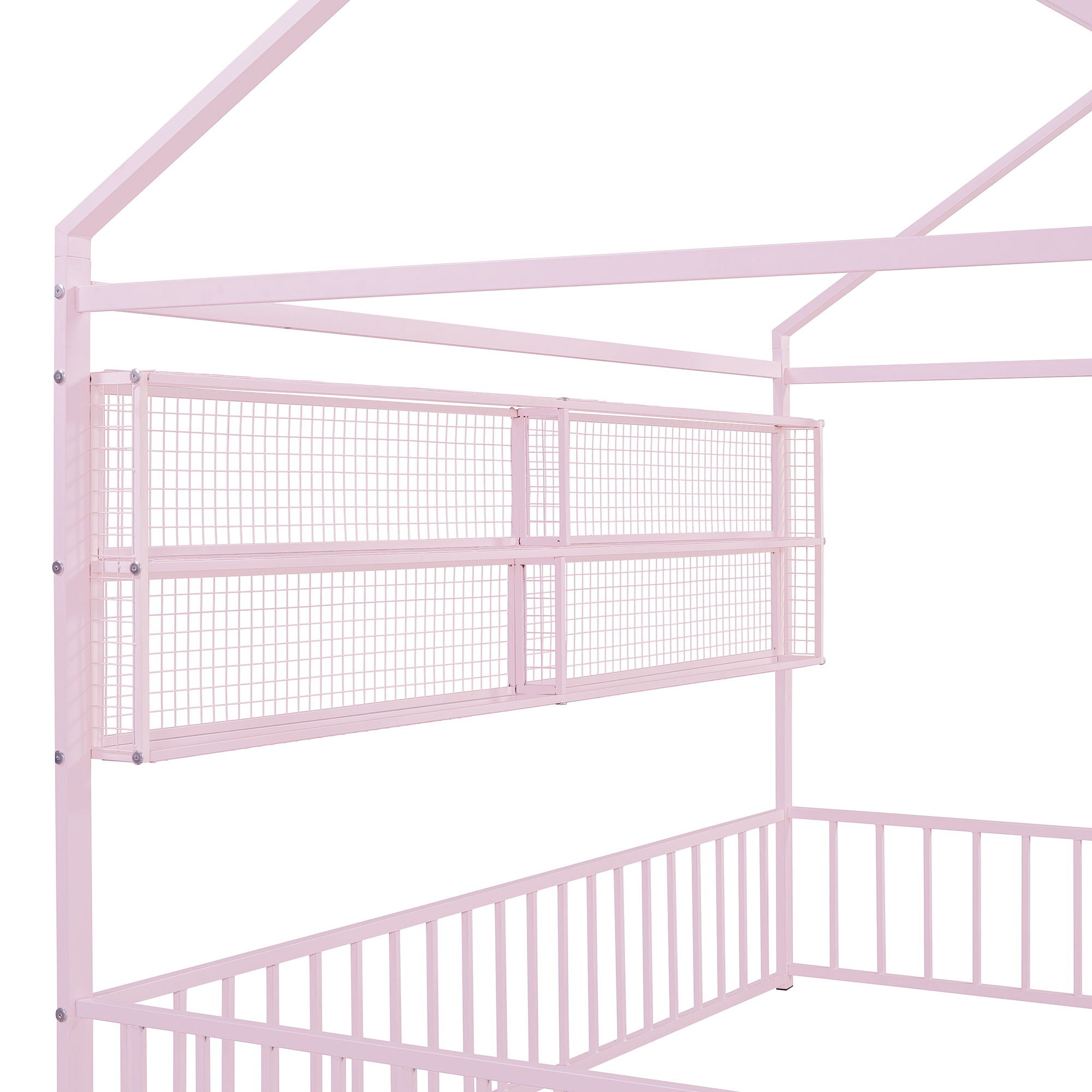 House Frame With Fence And Shelves