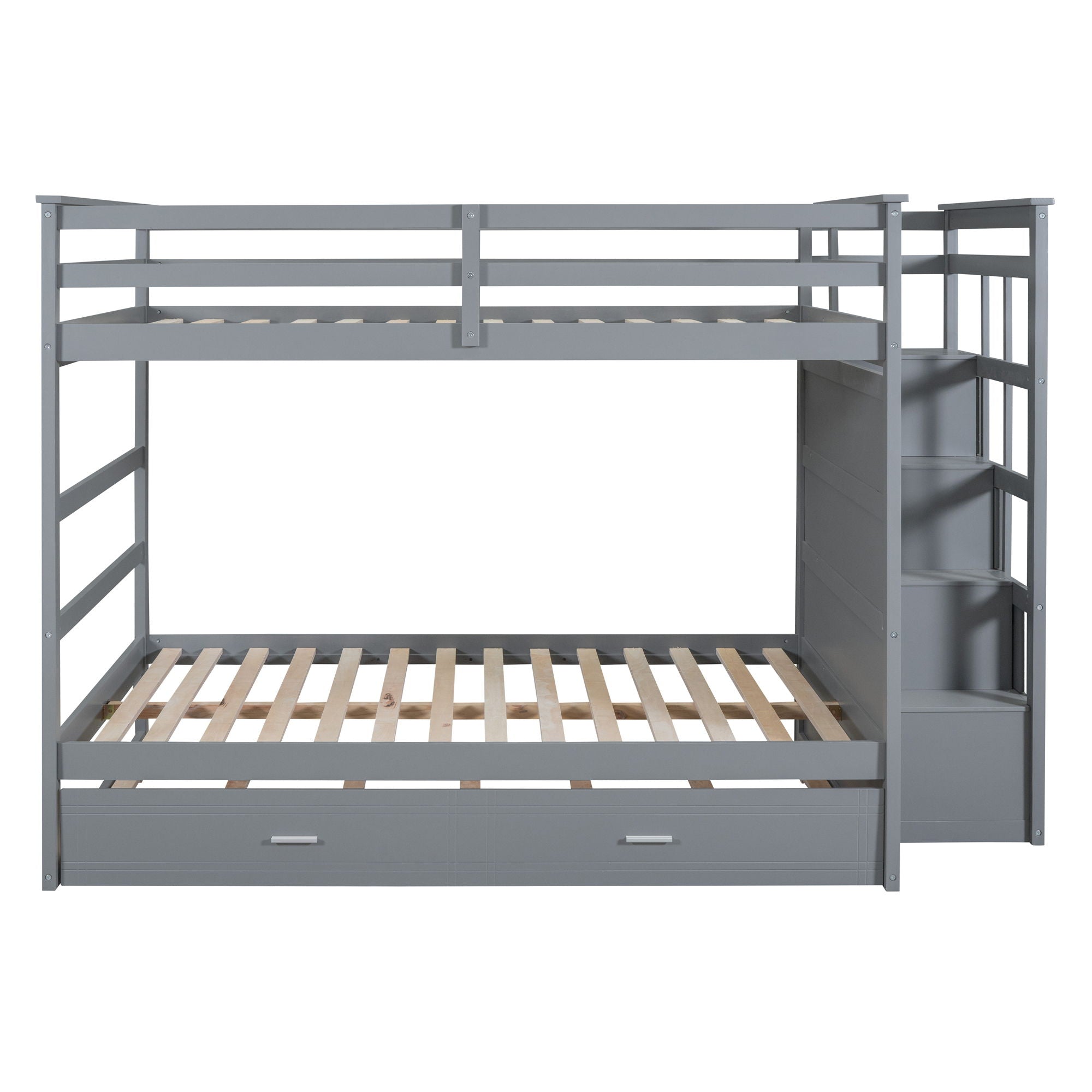 Bunk Bed With Twin Size Trundle And Staircase