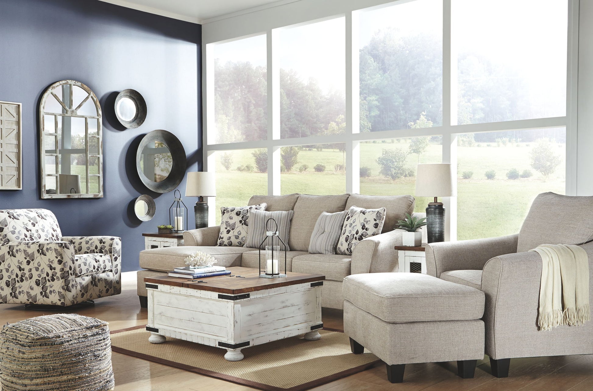 Abney - Swivel Accent Chair - Platinum - Best Buy Furniture