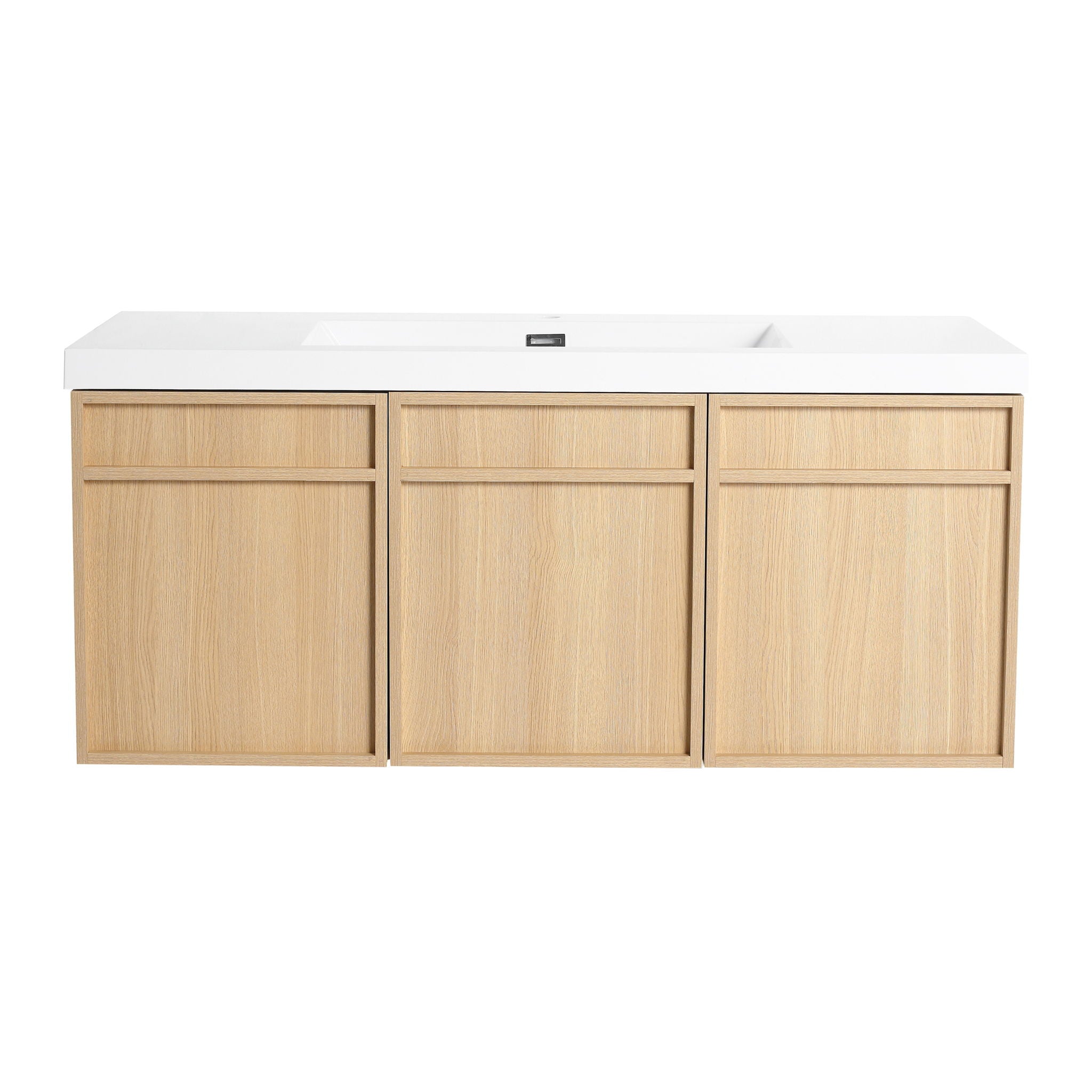 Wall-Mounted Bathroom Vanity With Resin Sink And Soft Closing Doors
