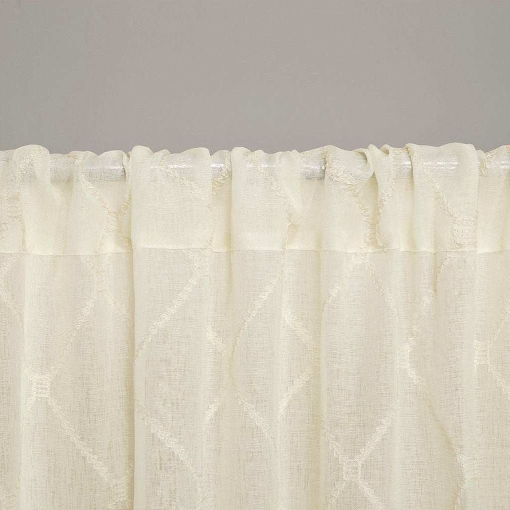 Diamond sheer window curtain panel (only 1 pc panel)