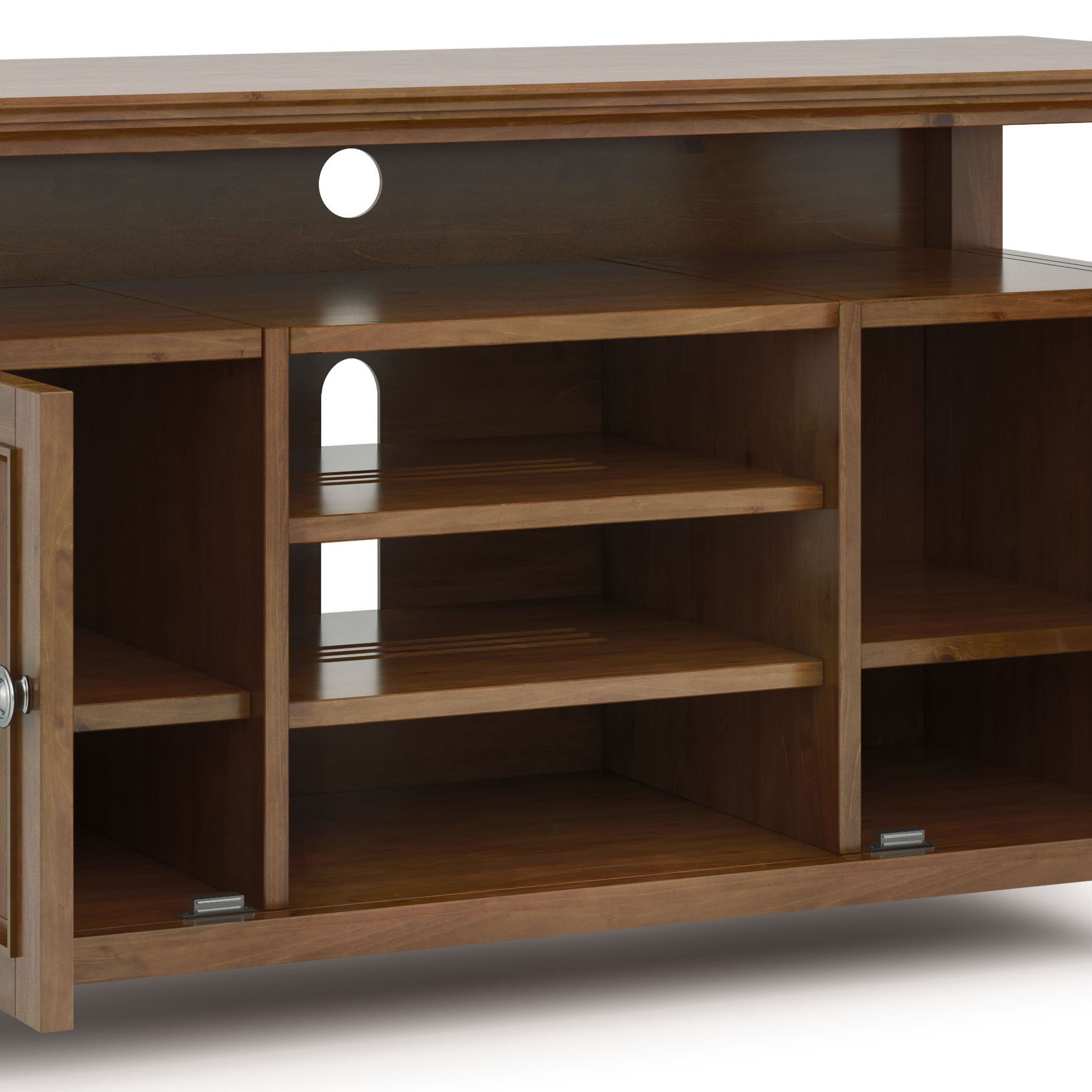 Amherst - TV Media Stand - Medium Saddle Brown - Best Buy Furniture