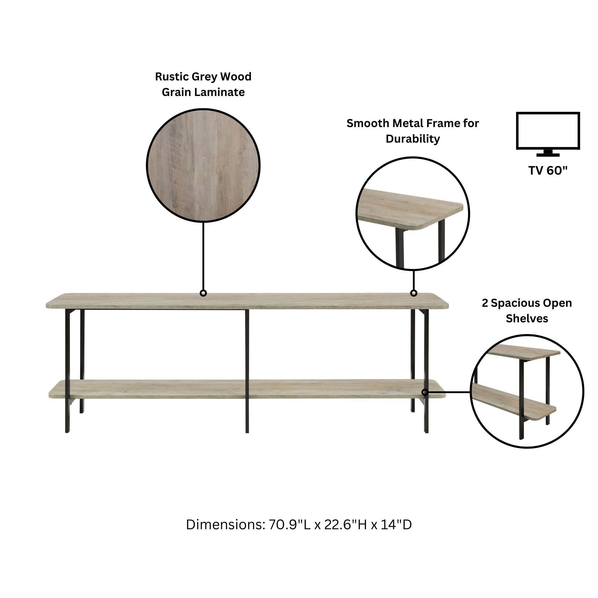 Celine - 2 Shelf Console Table