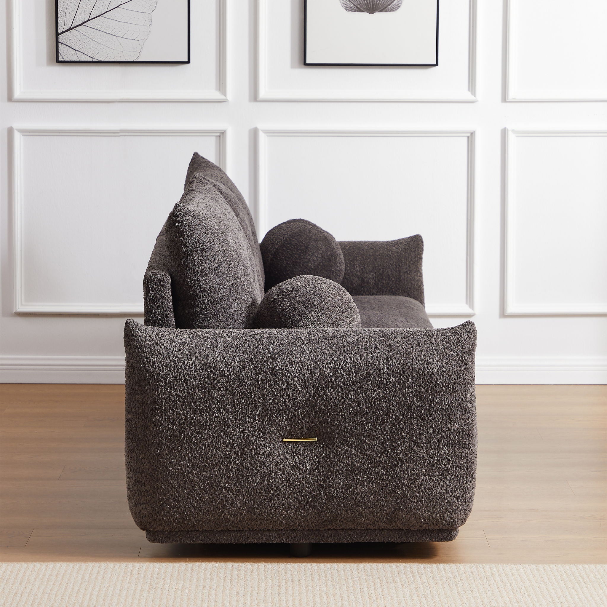2 Seater Cushion Comfortable Sofas With 2 Cushions And 2 Ball Pillows