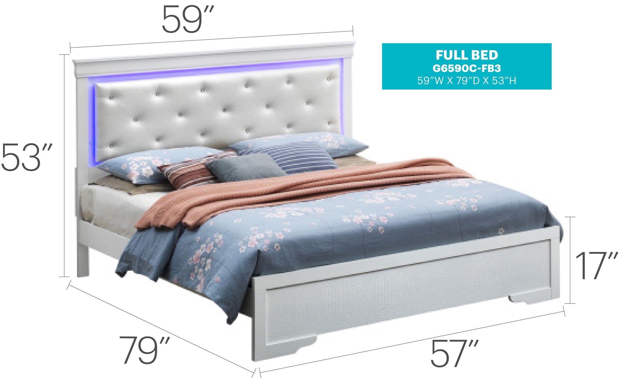 LED Elegant Bed