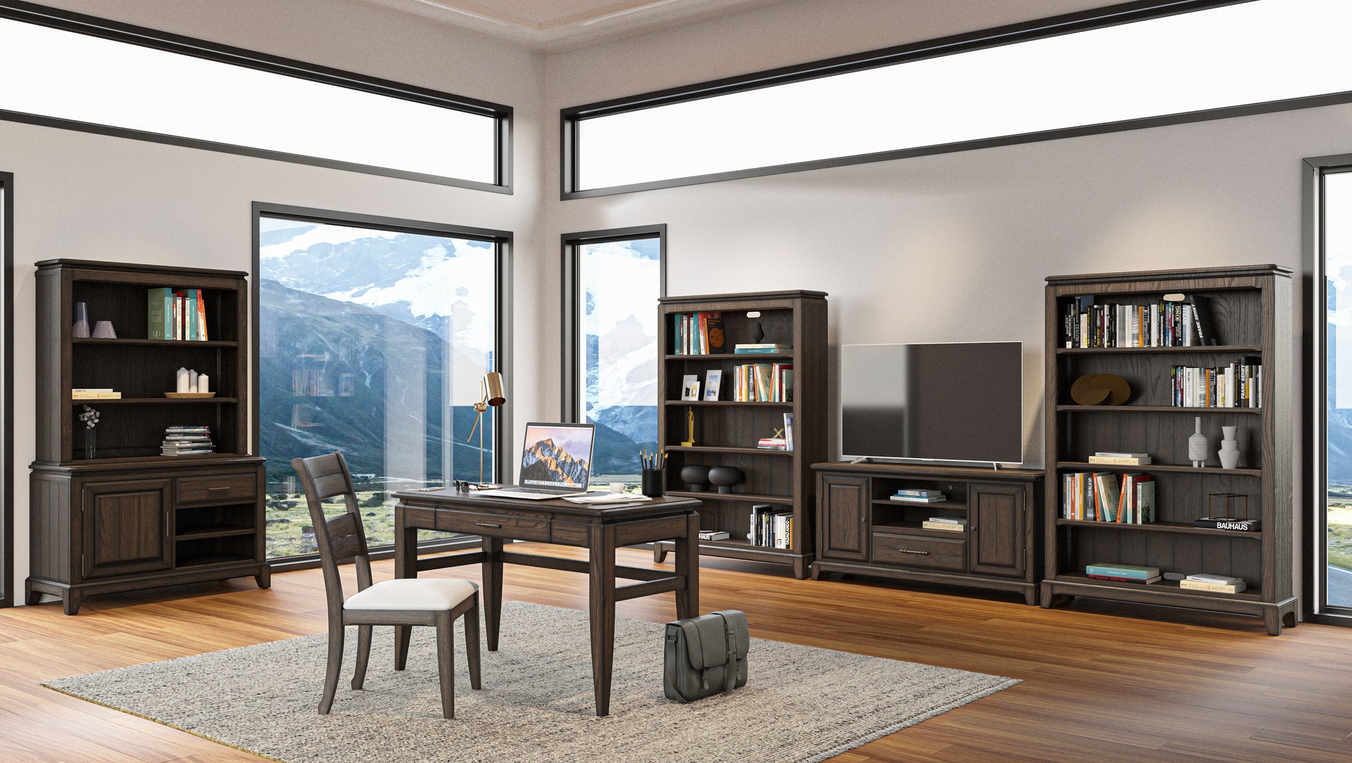 Two Shelf Bookcase Hutch - Chocolate - Best Buy Furniture