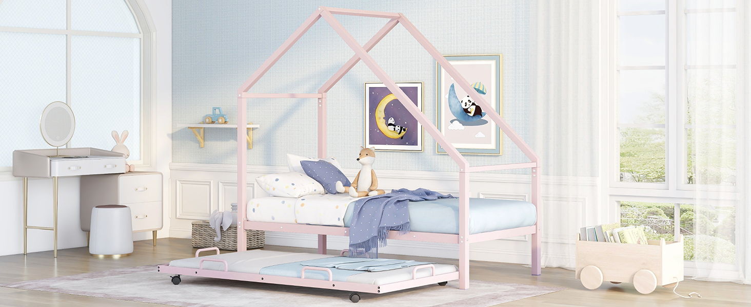 House Bed With Trundle
