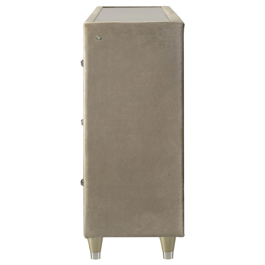 Lorient - 8-Drawer LED Bedroom Flame Box Dresser