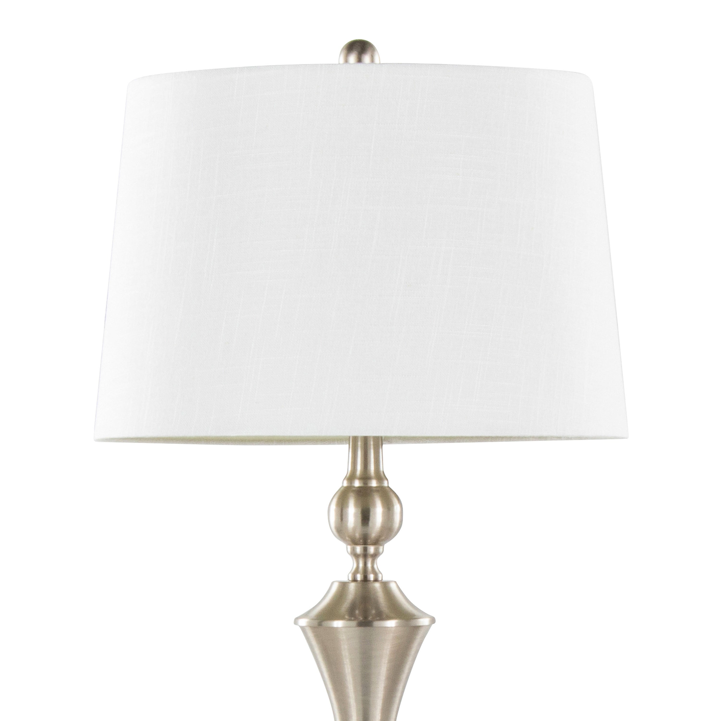 Flint 30" Contemporary Metal Table Lamp with USB Port