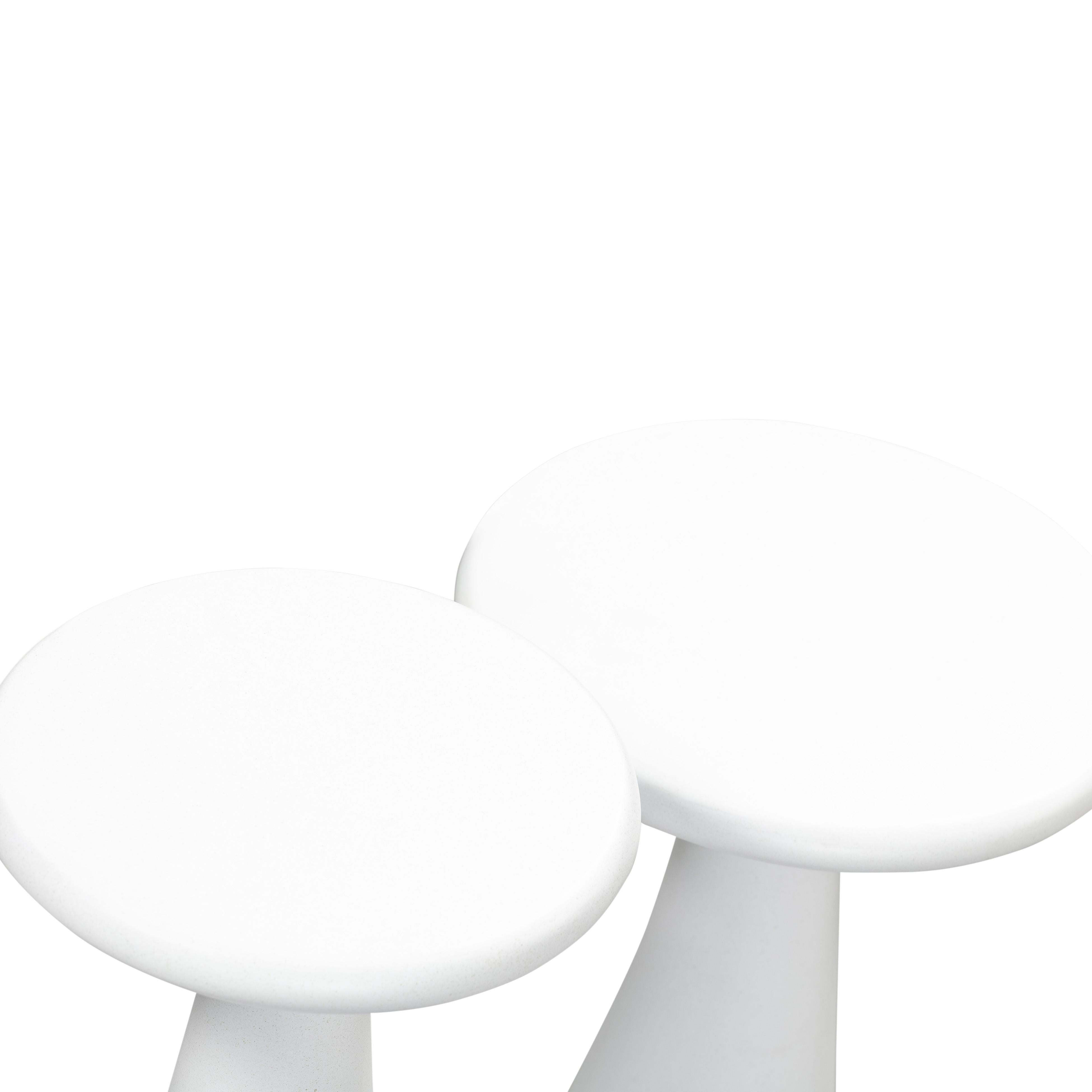 Gianna - Concrete Accent Tables (Set of 2) - White
