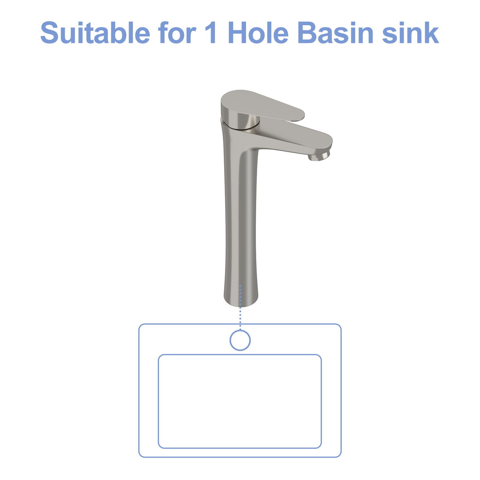 Single Handle Vessel Sink Faucet