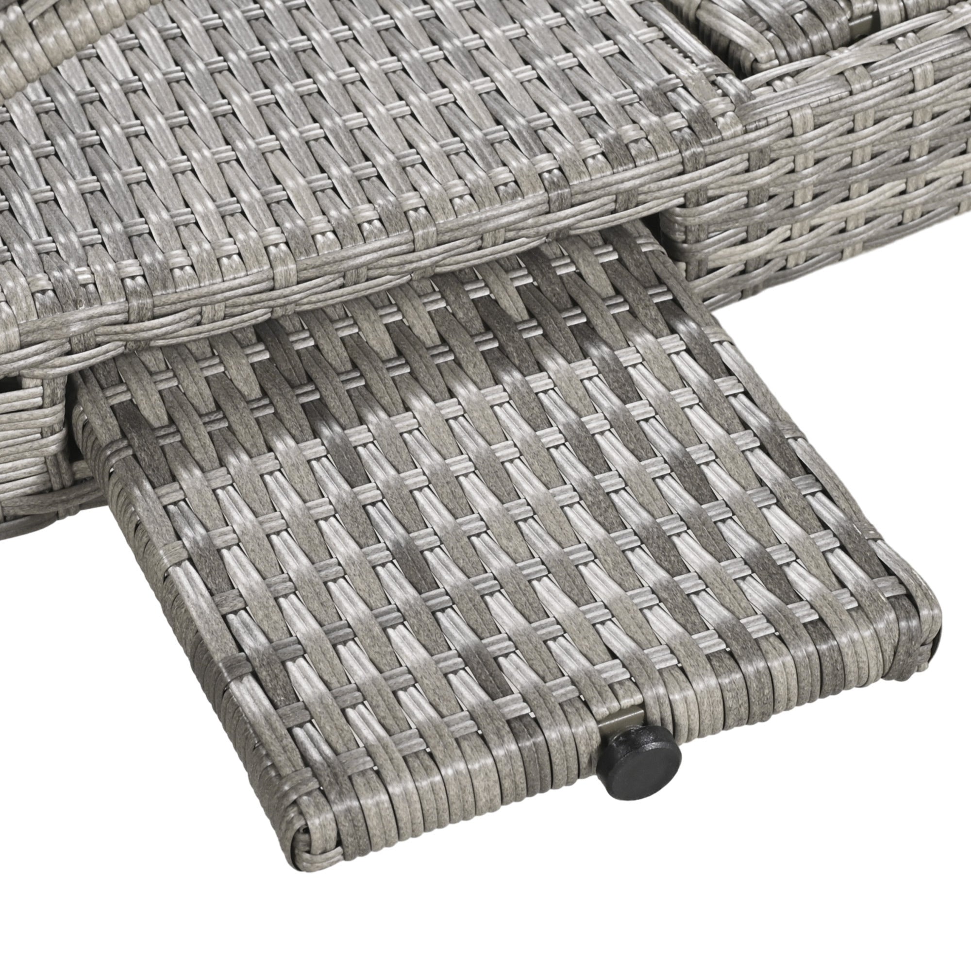 K&K 80" Outdoor Wicker Chaise Lounge Chairs Set of 2
