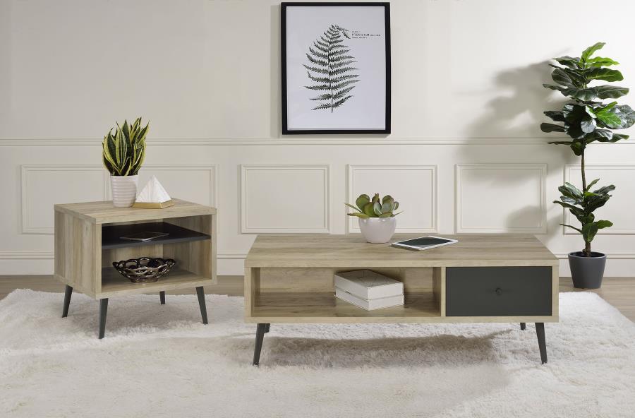 Welsh - 1-Drawer Engineered Wood Coffee Table Antique Pine - Distressed Pine