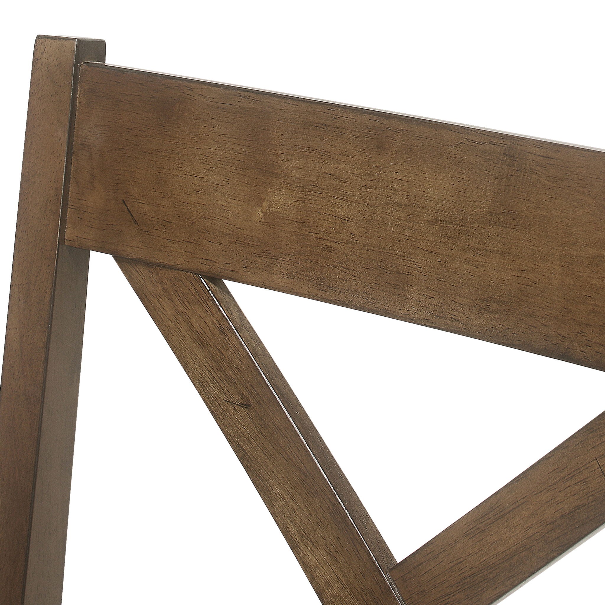 Farmhouse Style Counter Height Chair With Upholstered Seat