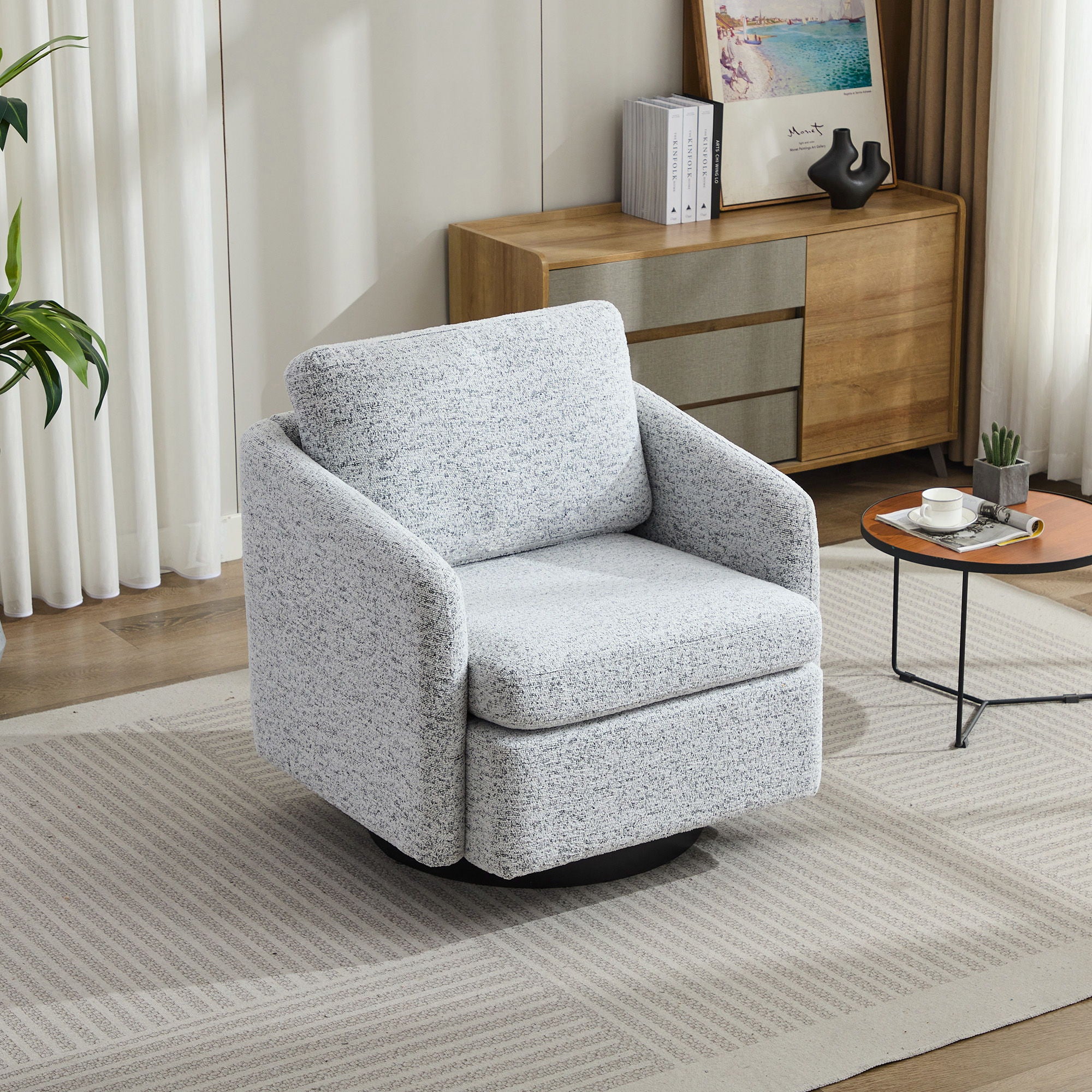 Swivel Accent Chair, 360 Degree For Living Room
