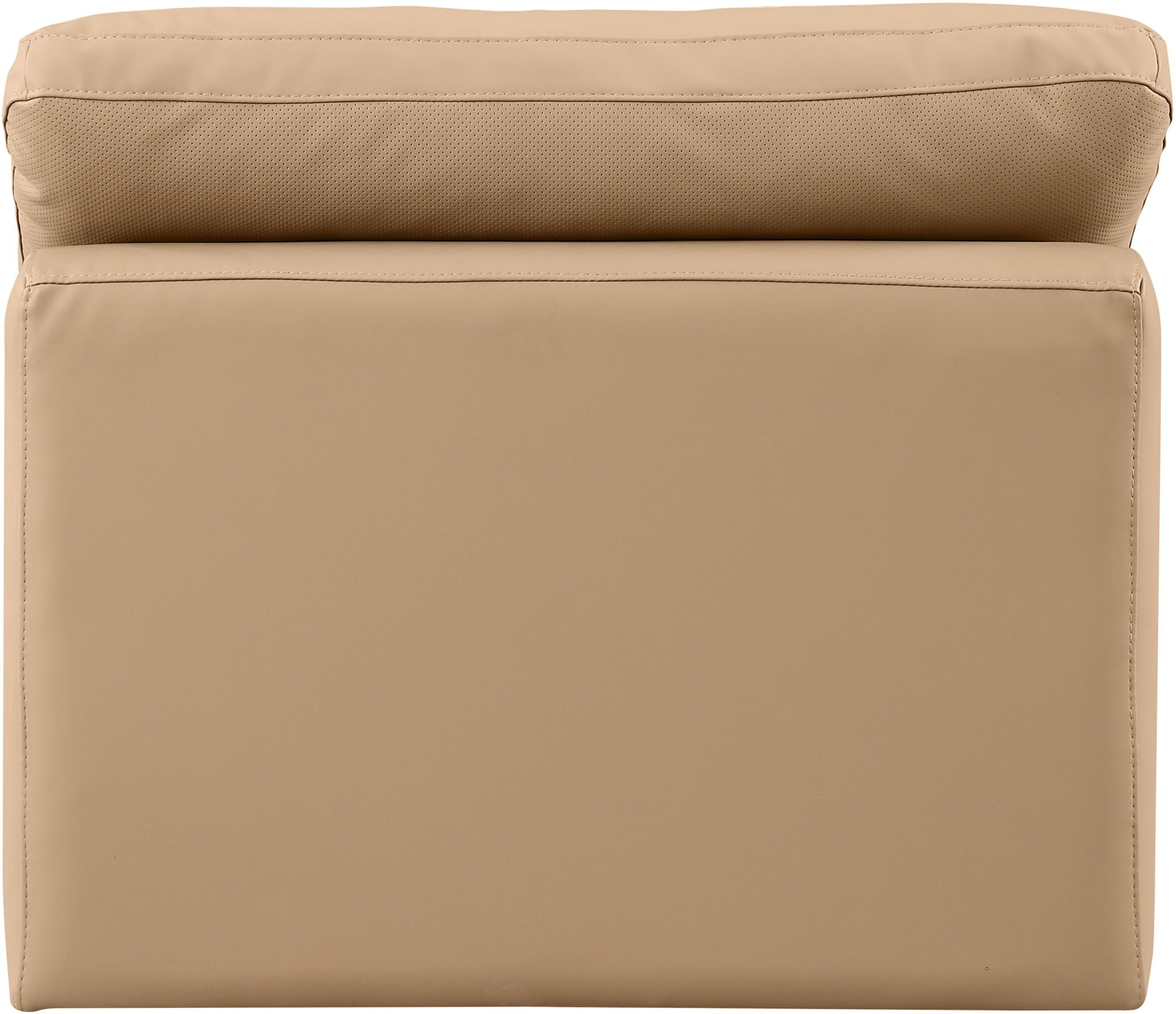 Indulge - Faux Leather Armless Chair - Tan