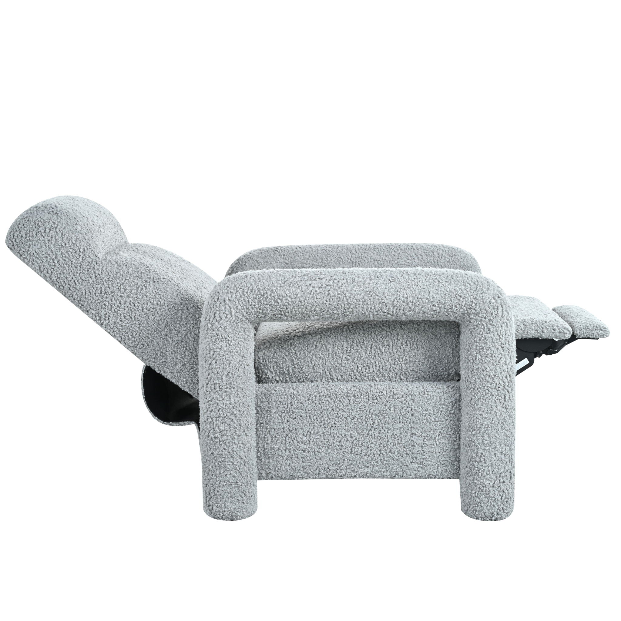 Push Back Recliner Armchair Upholstered Recliner Chair Single Sofa With Adjustable Backrest
