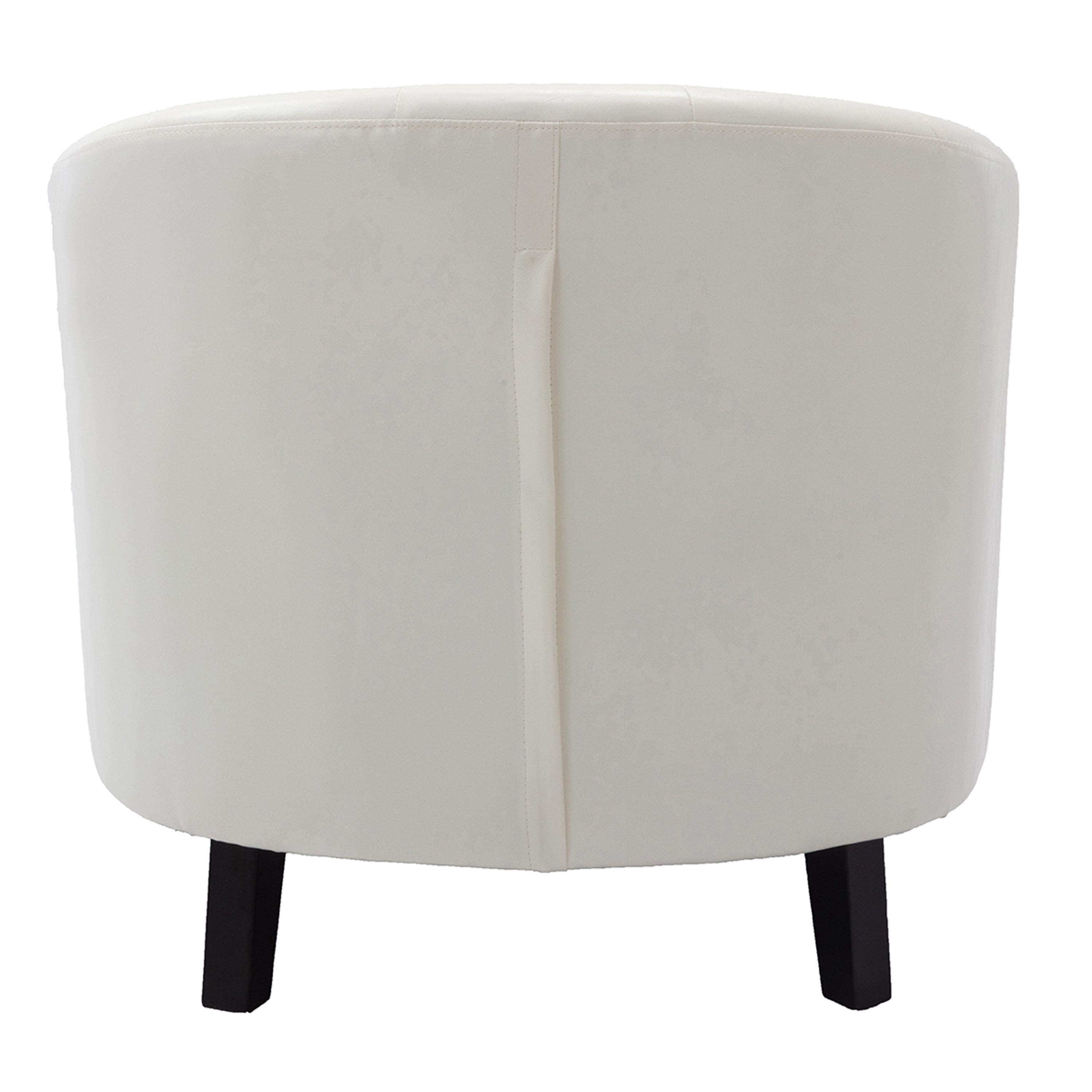 Pu leather tufted barrel chairtub chair for living room bedroom club chairs
