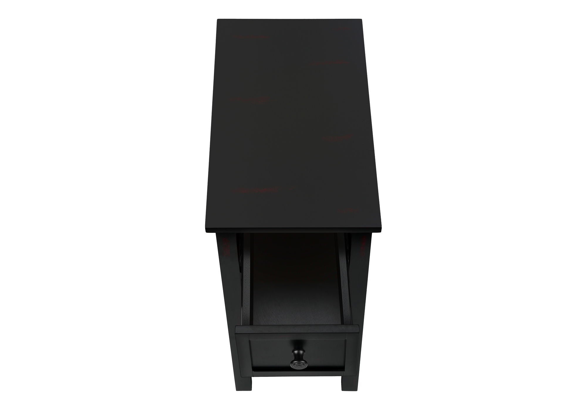 Accent End Table, 2 Tier, Narrow, Lamp, Storage Drawer, Charming Design