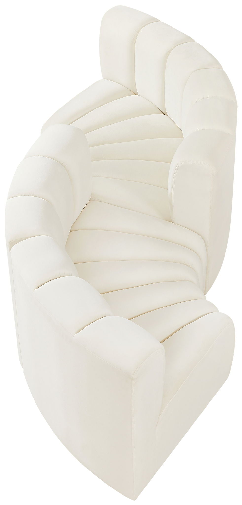 Arc - Velvet 4 Piece Curved Modular Sofa