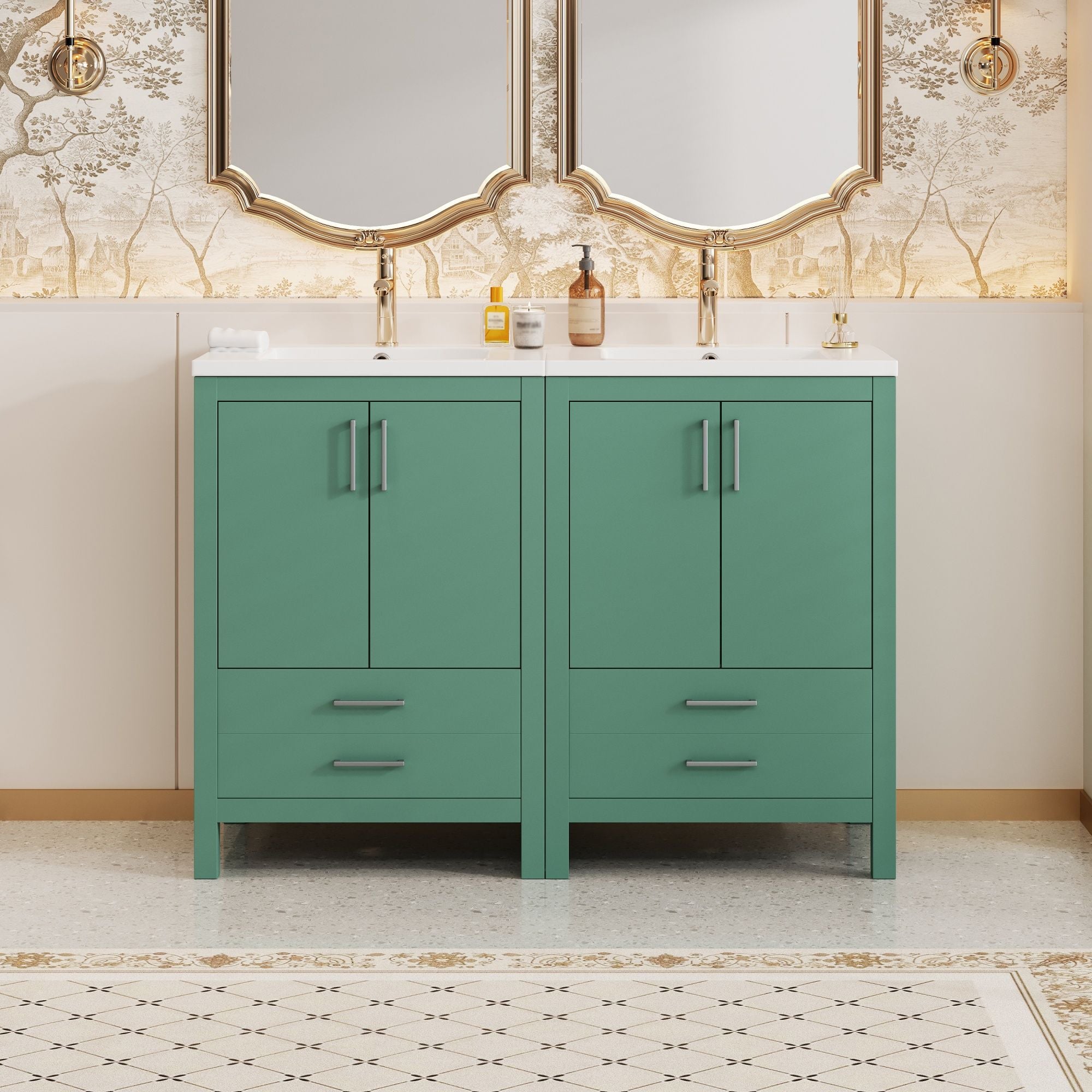 Bathroom Vanity With Sink Combo, Freestanding Storage Cabinet, Soft Closing Doors