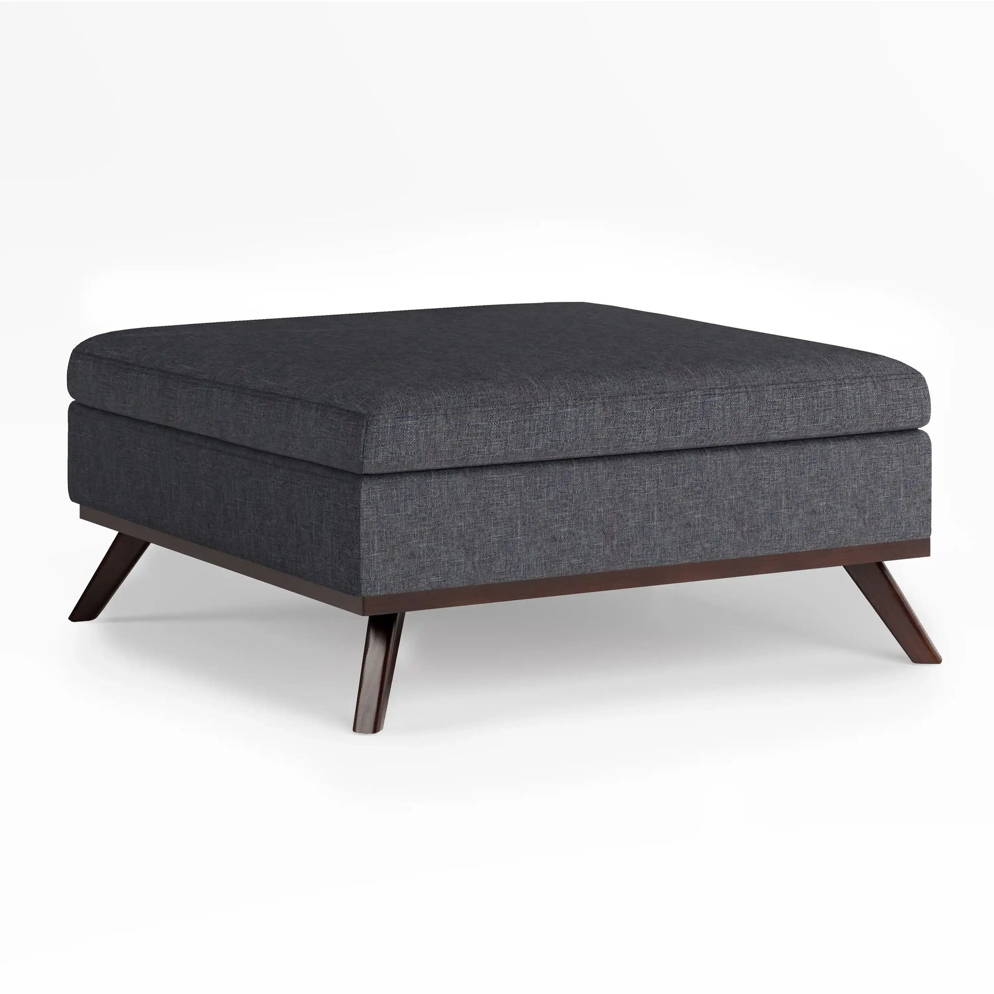 Owen - Square Coffee Table Storage Ottoman - Slate Gray - Best Buy Furniture