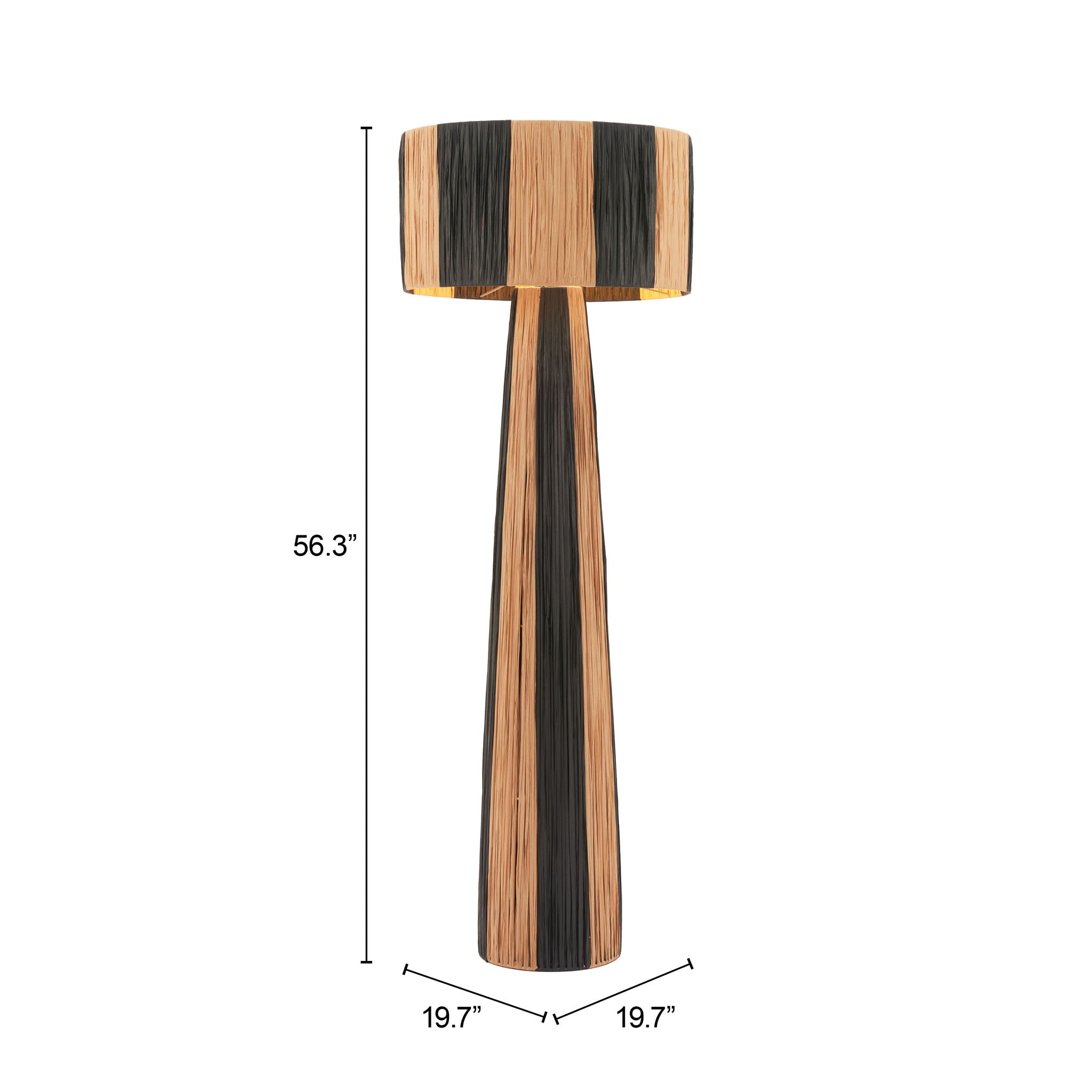 Gala - Floor Lamp - Black & Natural